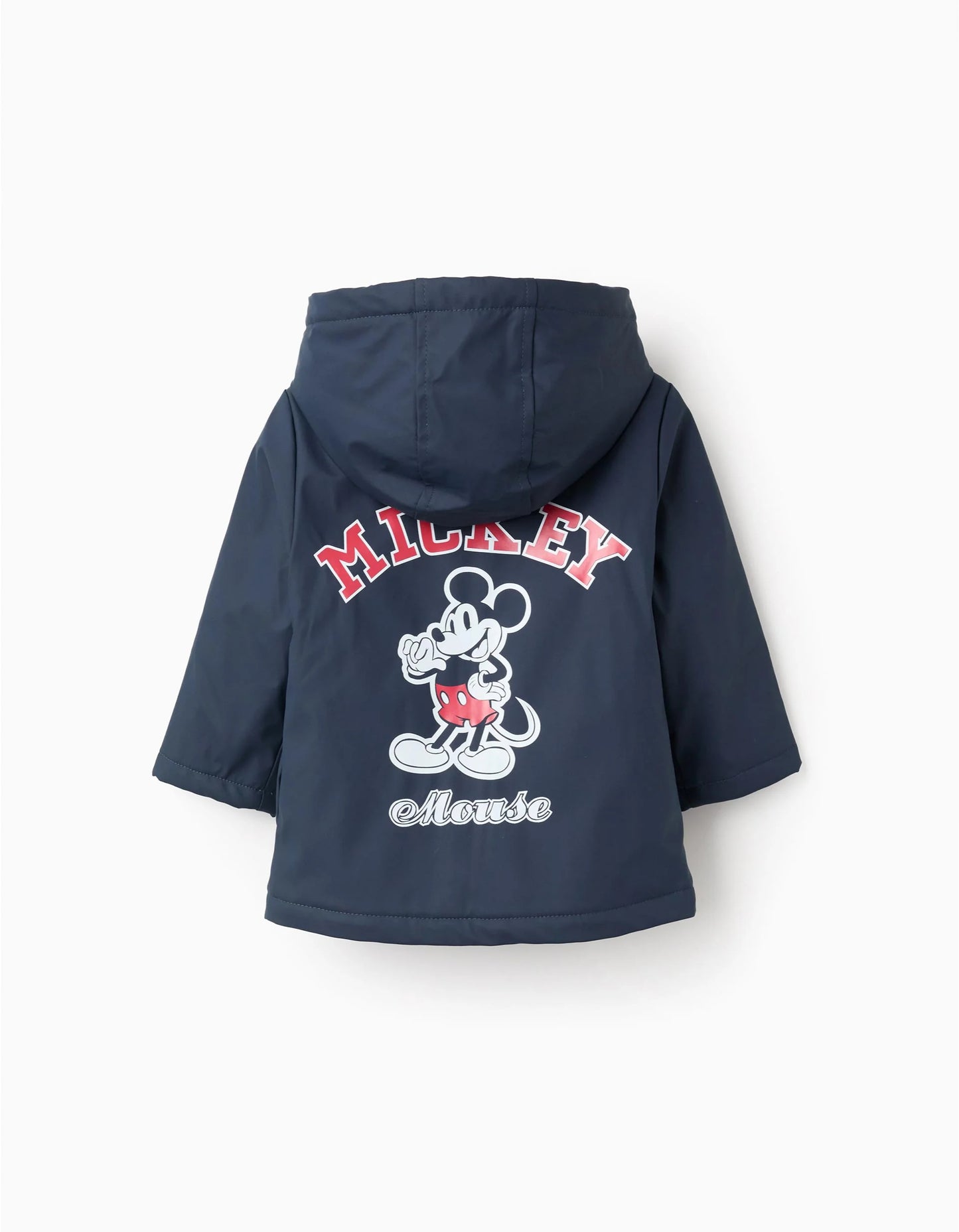 Hooded Rubber Parka Baby Boys 'Mickey', Dark Blue