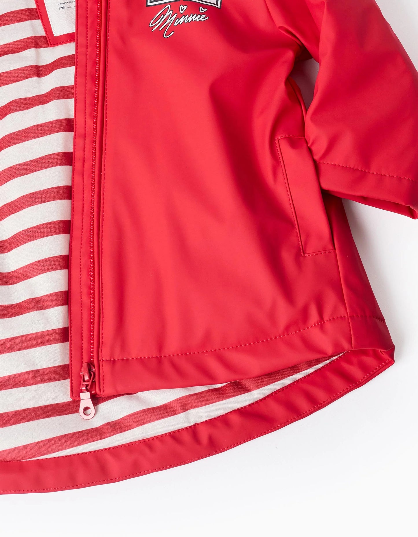 Hooded Rubber Parka for Baby Girls 'Minnie', Red