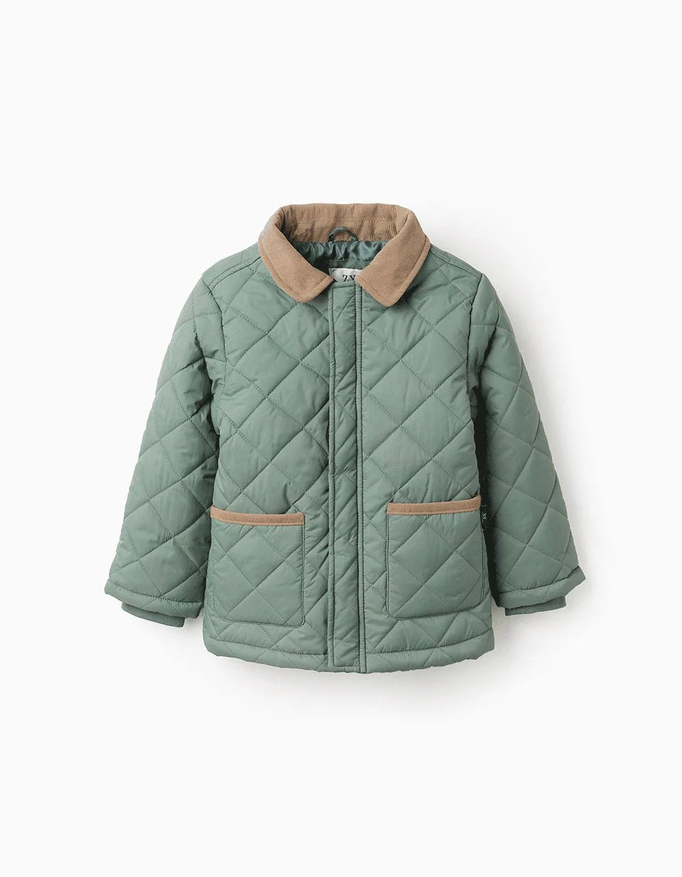 Padded Parka with Removable Hood for Boys, Dark Green