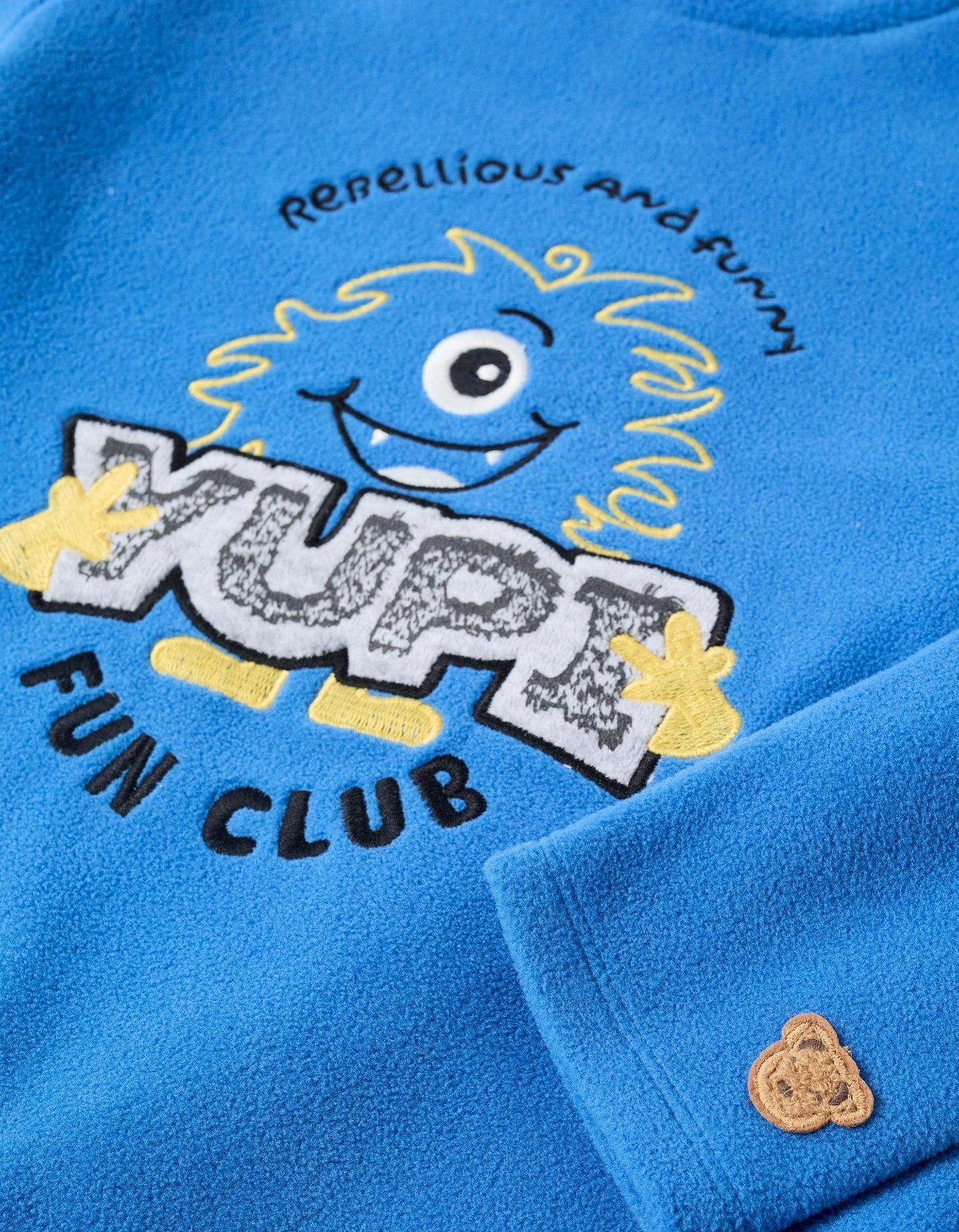 Polar Fleece Pyjamas for Boys 'Yupi', Blue/Grey