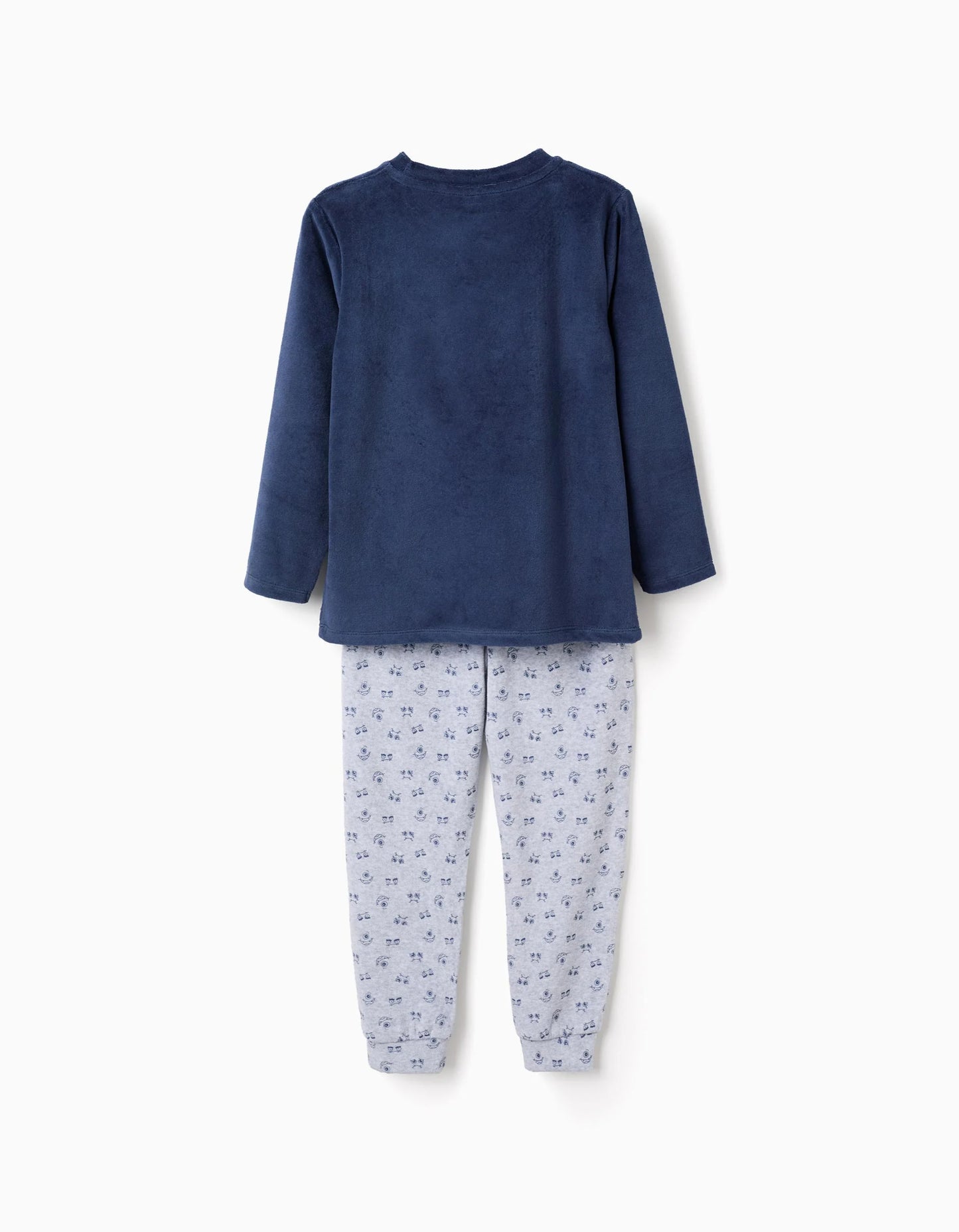 Glow in the Dark Velour Pyjama for Boys 'Emotions', Blue/Grey