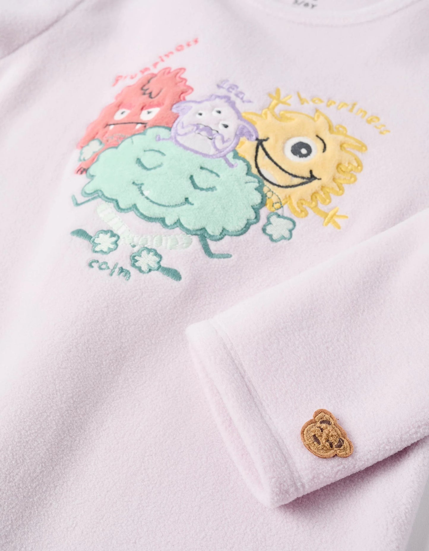 Polar Fleece Pyjamas for Girls 'Monsters of Emotions', Lilac