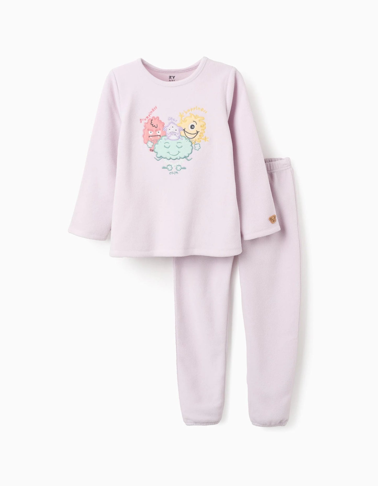 Polar Fleece Pyjamas for Girls 'Monsters of Emotions', Lilac