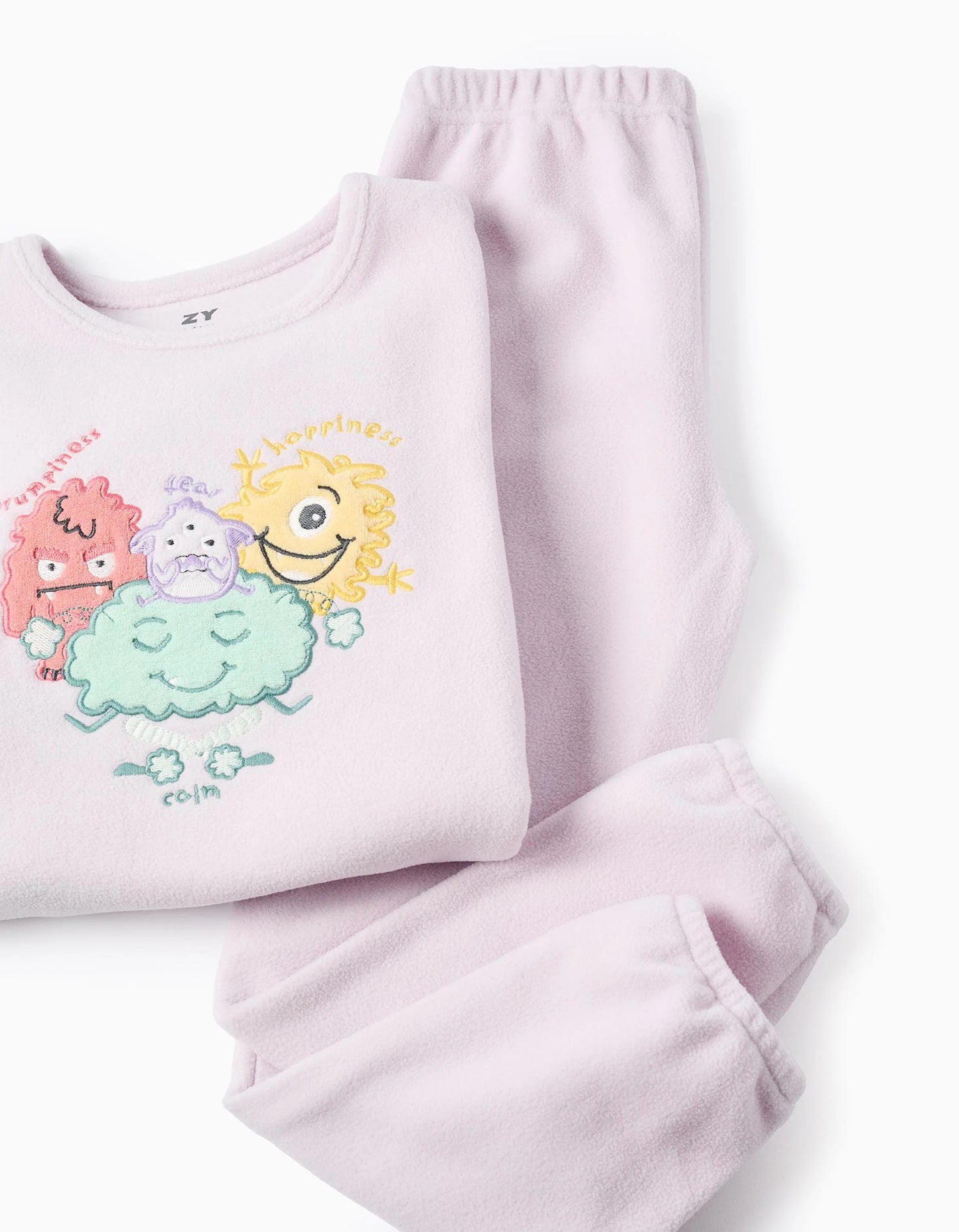 Polar Fleece Pyjamas for Girls 'Monsters of Emotions', Lilac