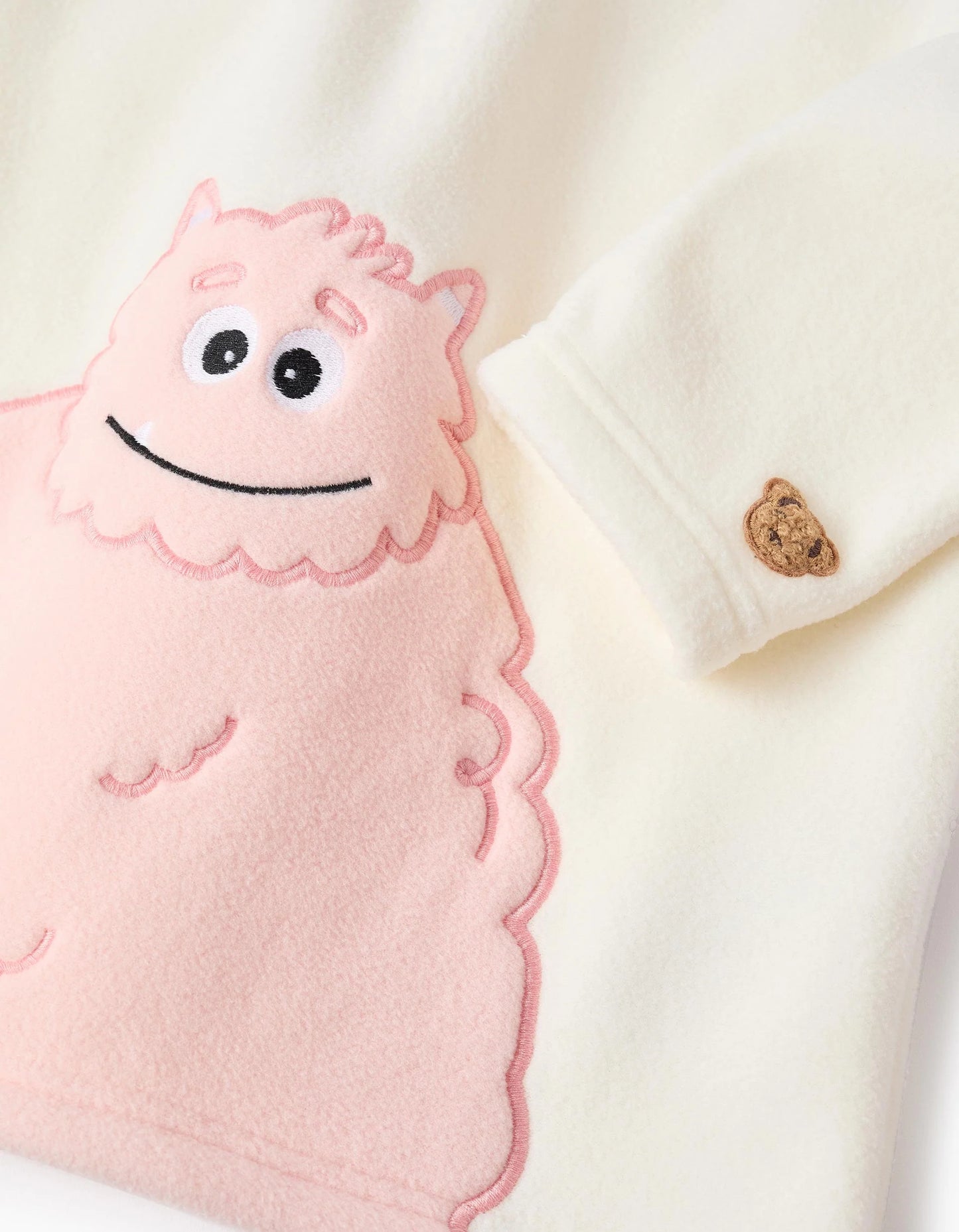 Polar Pyjama for Girls 'Monster of Emotions', White/Pink