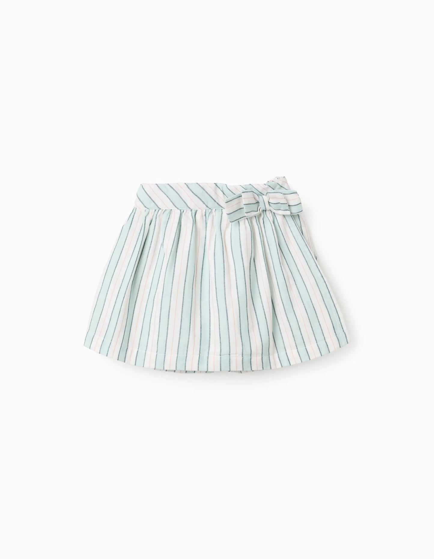 Striped Cotton Pinafore Dress for Baby Girls 'B&S', Green/White