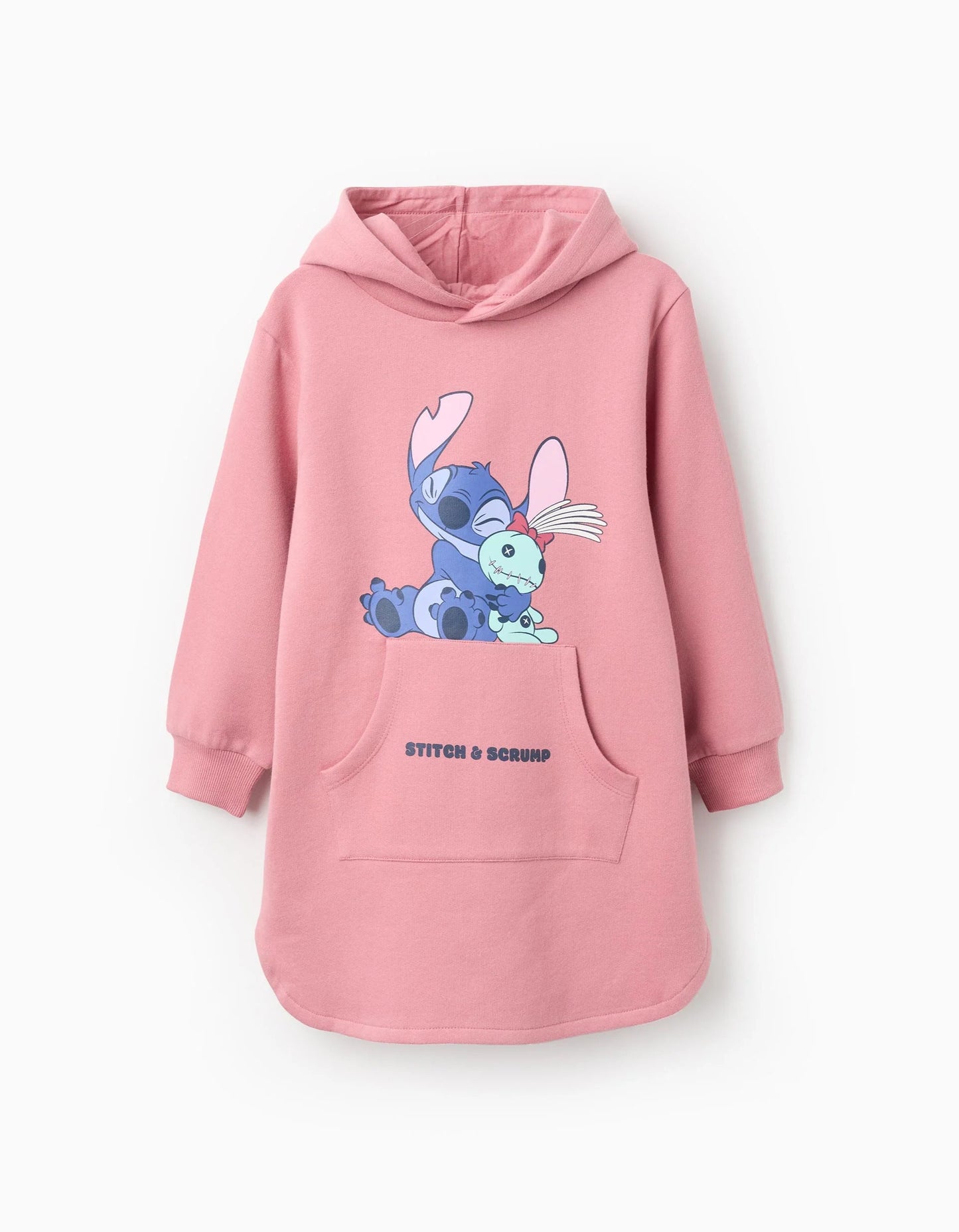 Hooded Sweat-Dress for Girls 'Stitch', Pink