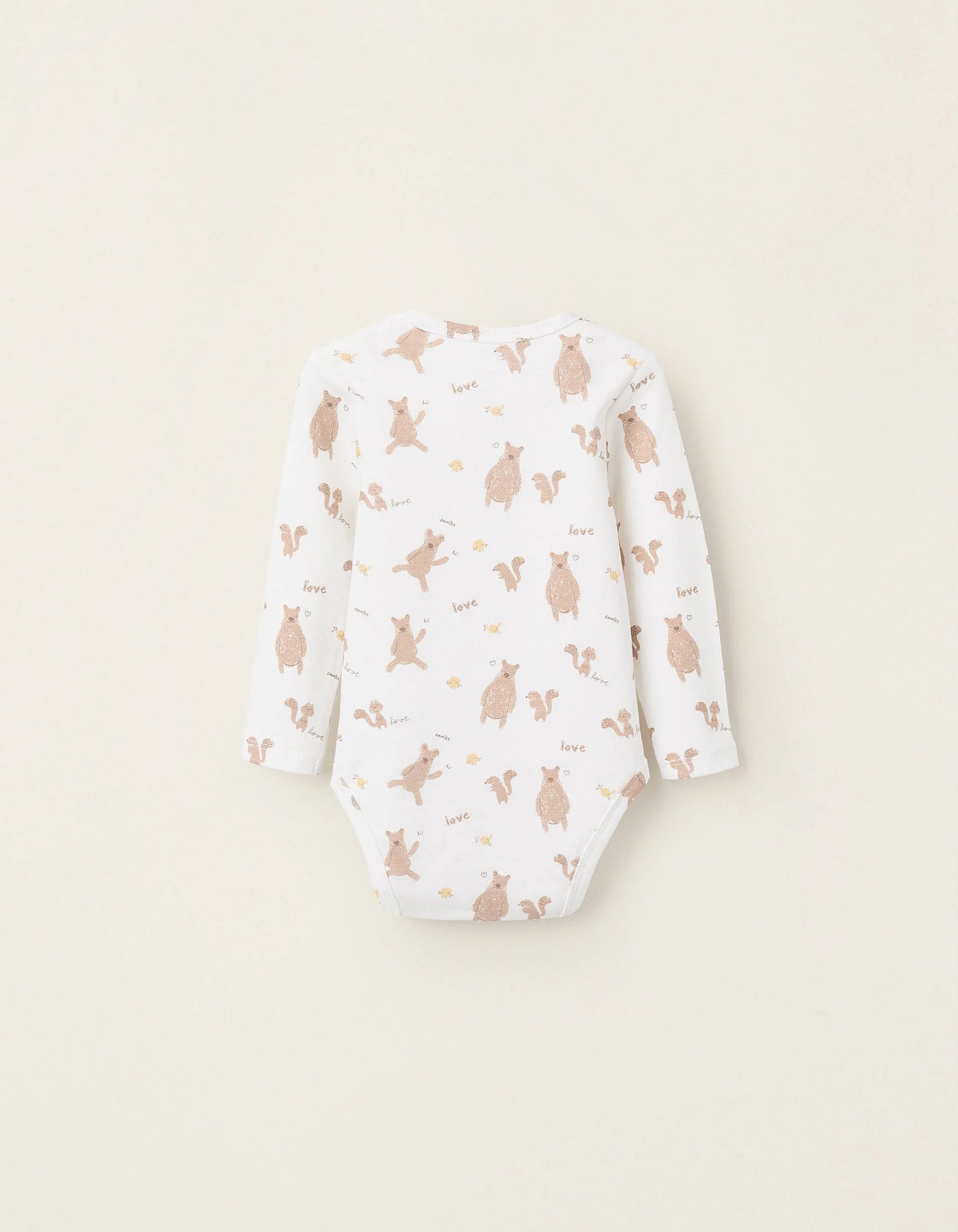 Pack of 2 Cotton Bodysuits for Baby Girls 'Family Love', Pink/White