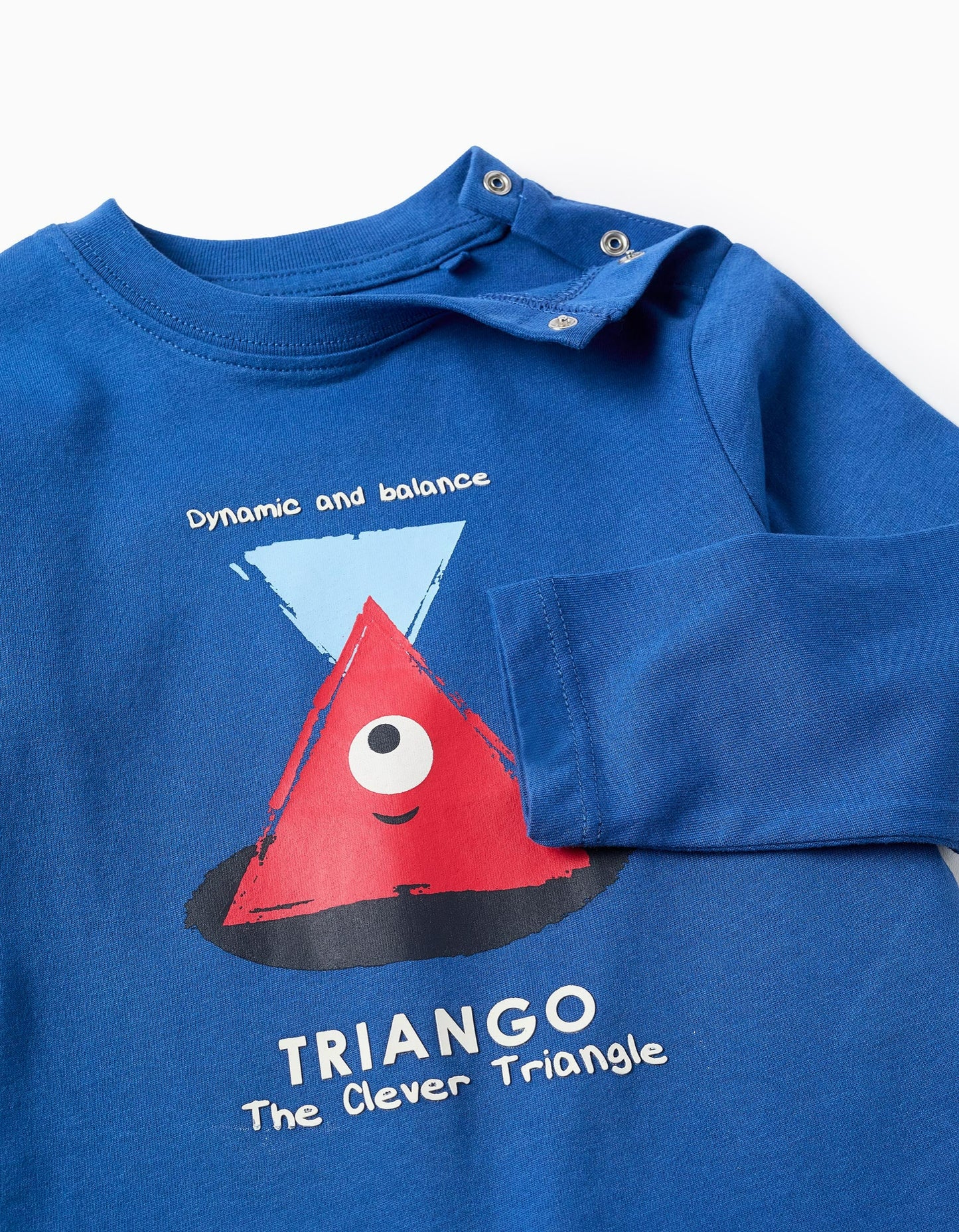 Long Sleeve Cotton T-shirt for Baby Boys 'Triango', Blue