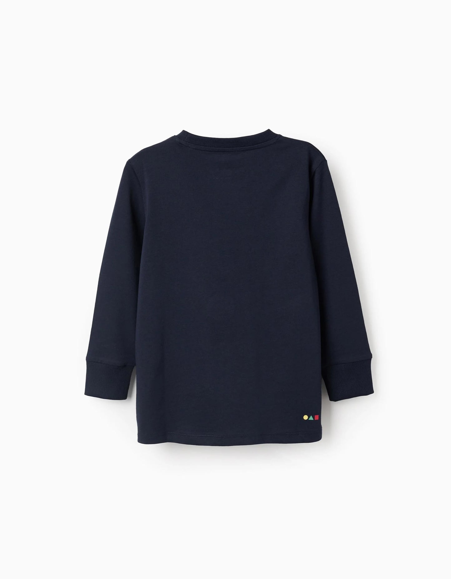 Long Sleeve Cotton T-shirt for Boys 'Dot', Dark Blue