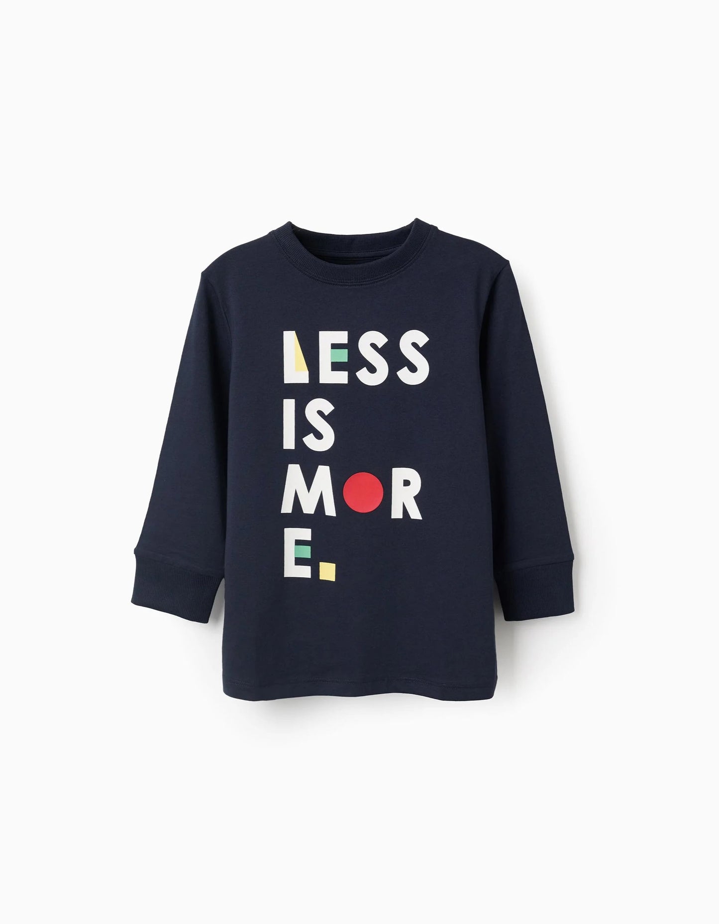 Long Sleeve Cotton T-shirt for Boys 'Dot', Dark Blue