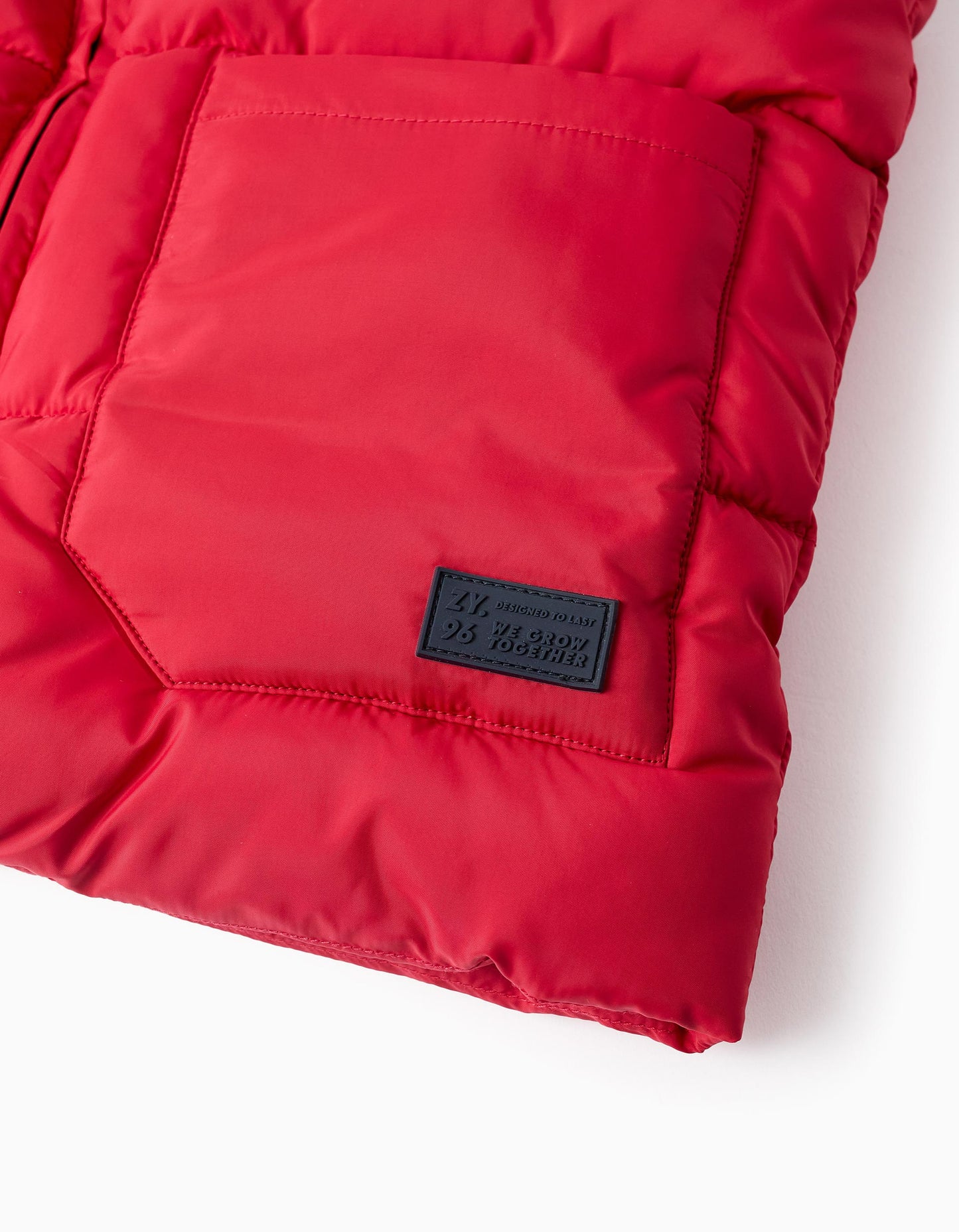 Hooded Padded Gilet for Boys, Red