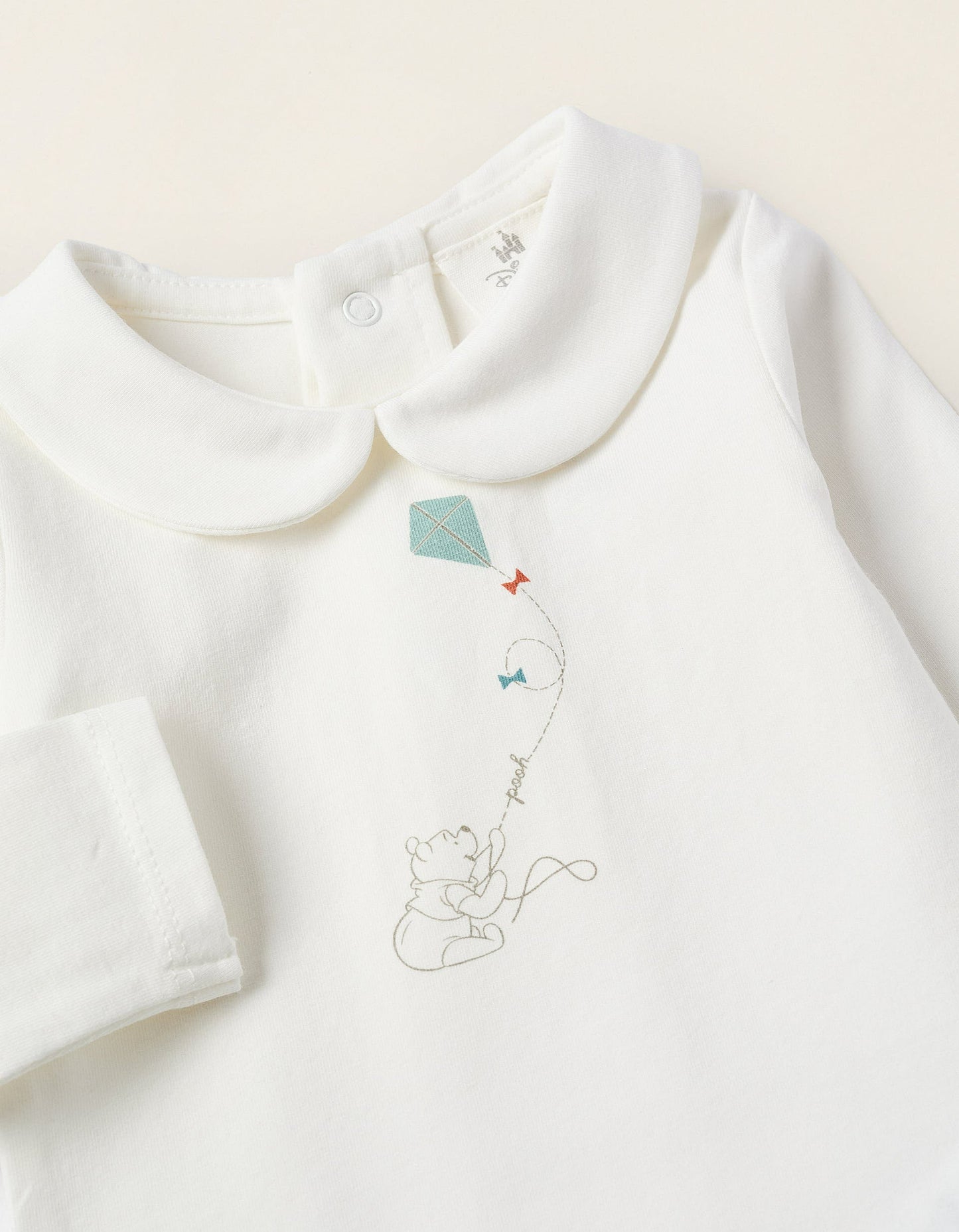 Bodysuit with Peter Pan Collar for Newborns 'Winnie the Pooh', White