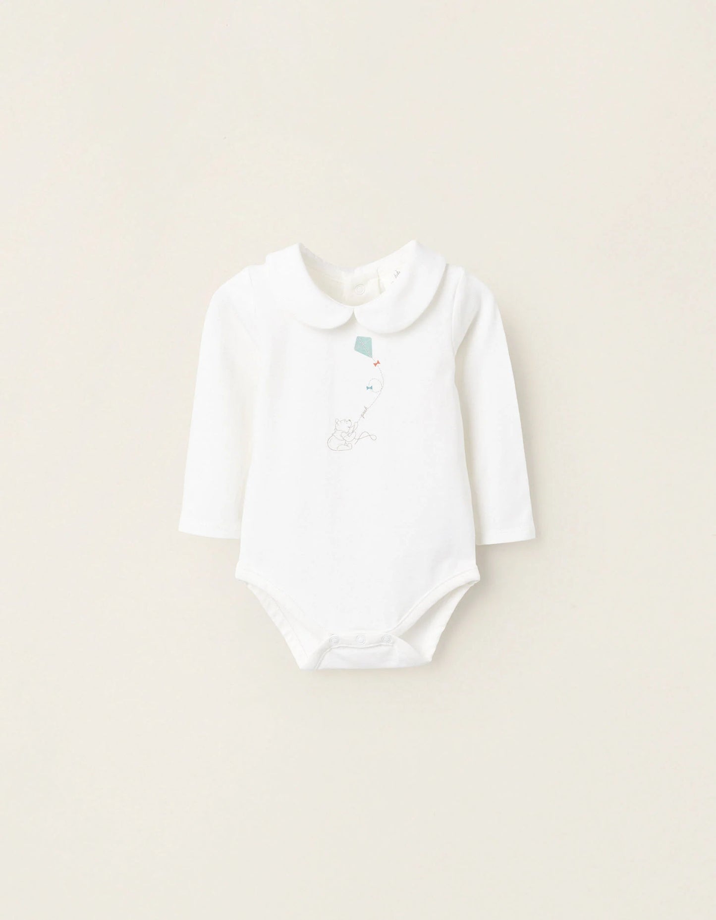 Bodysuit with Peter Pan Collar for Newborns 'Winnie the Pooh', White