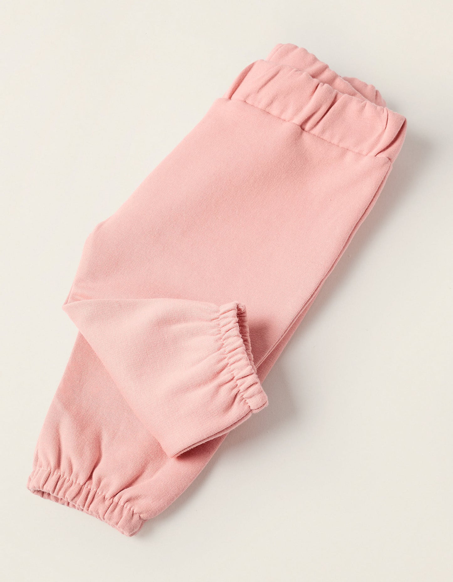 Brushed Sweatshirt + Trousers for Newborns 'Winnie', White/Pink