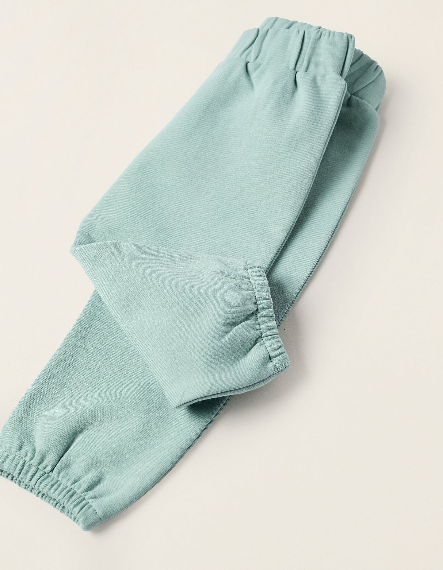 Brushed Sweatshirt + Trousers for Newborns 'Kite', Green