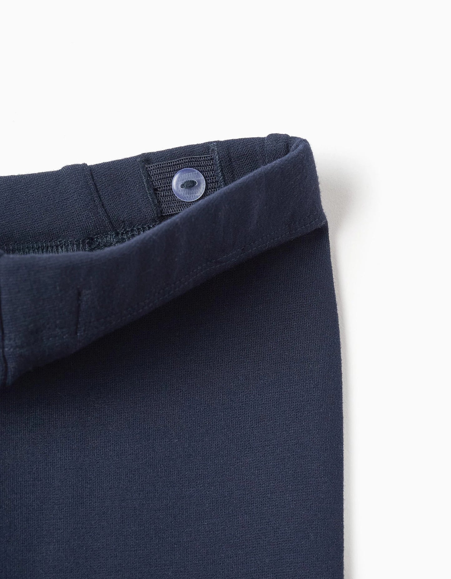 Roma Knit Wide Leg Leggings for Baby Girls, Dark Blue
