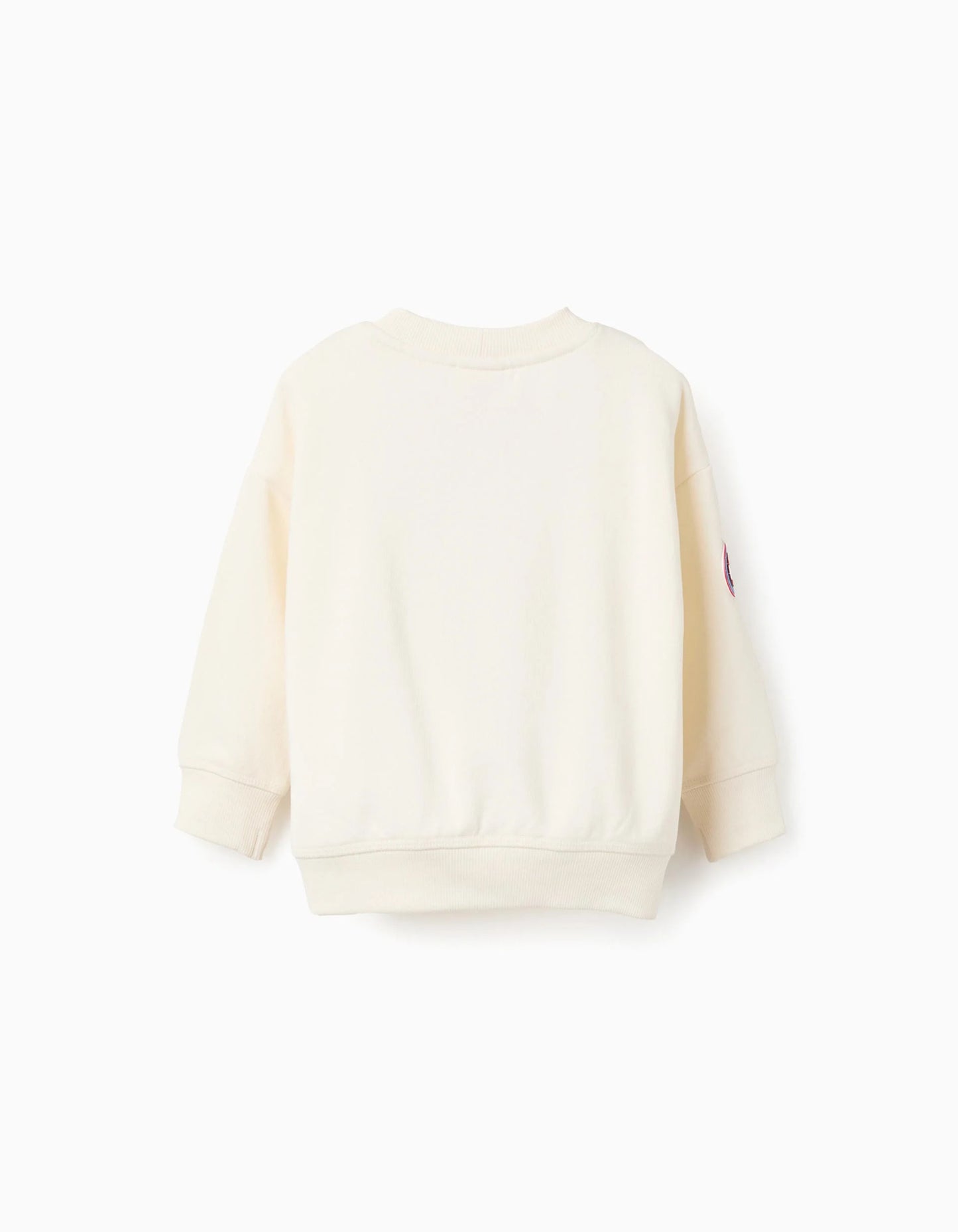 Brushed Sweatshirt with Kangaroo Pockets for Baby Boys 'Spidey', Beige