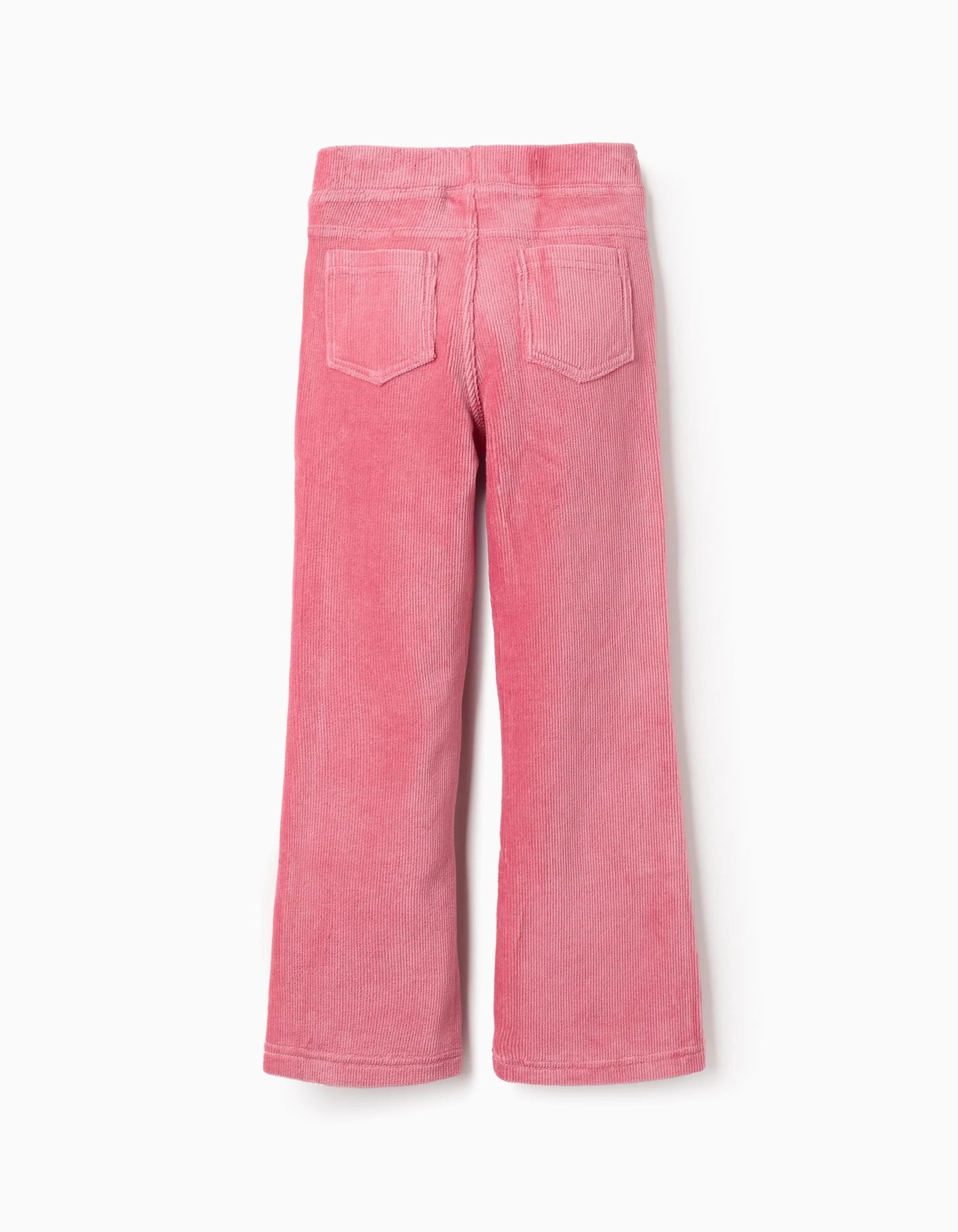 Flared corduroy leggings for girls, pink