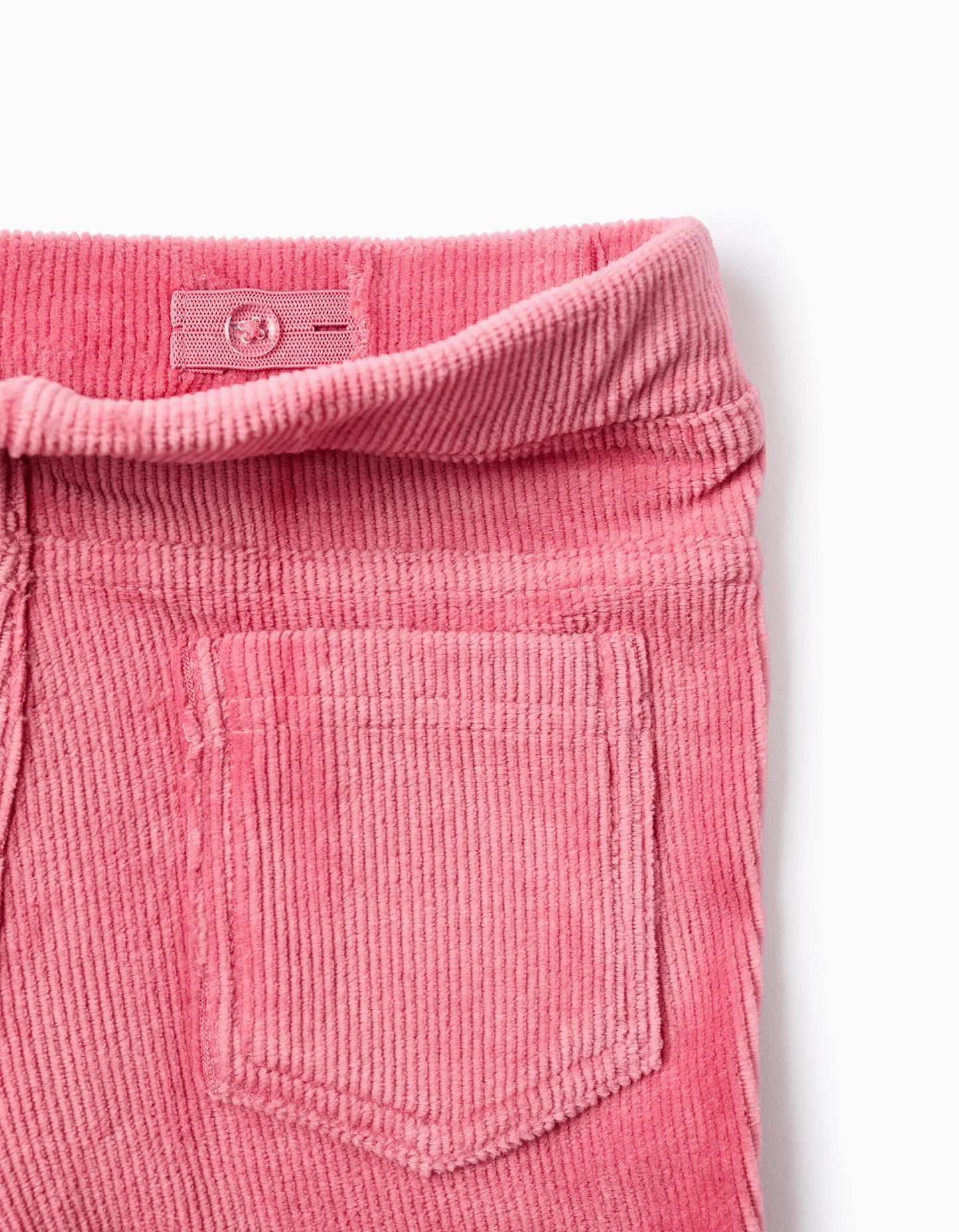 Flared corduroy leggings for girls, pink