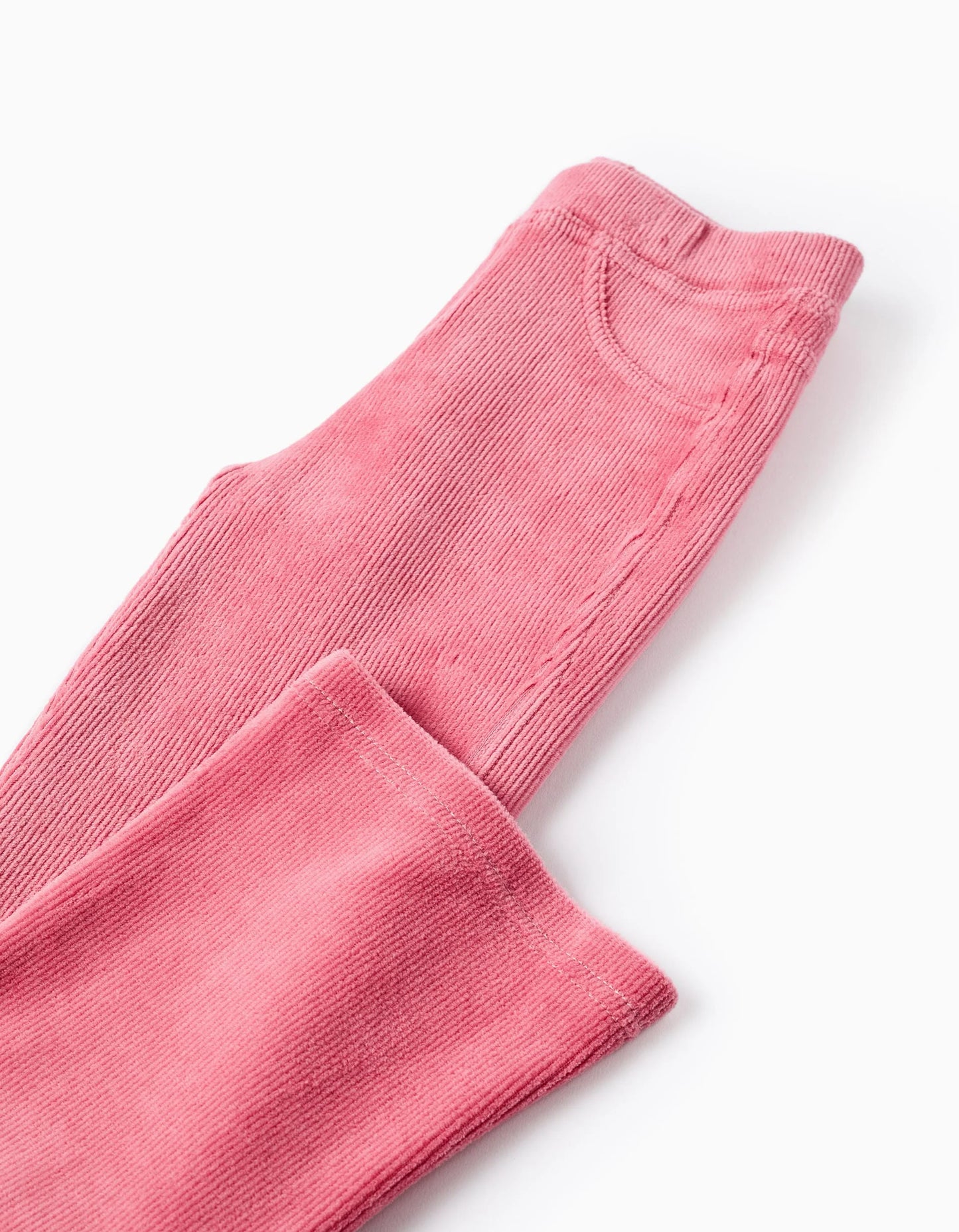Flared corduroy leggings for girls, pink