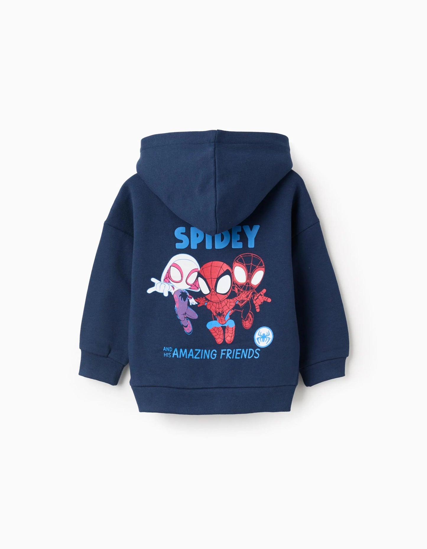 Hooded Sweatshirt for Baby Boys 'Spidey', Dark Blue
