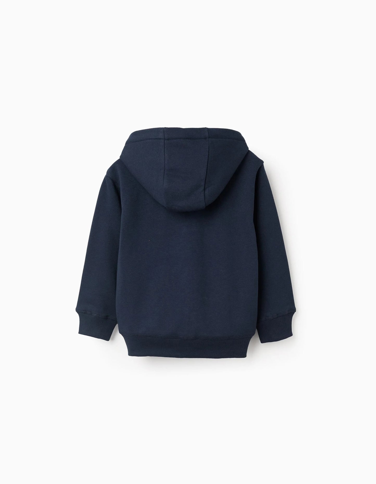 Brushed Hooded Jacket 'ZY' for Boys, Dark Blue/Grey