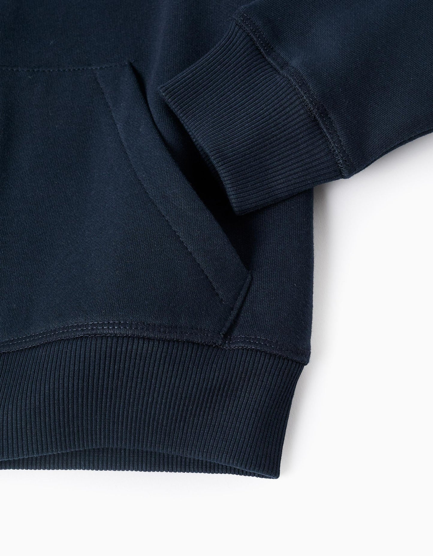 Brushed Hooded Jacket 'ZY' for Boys, Dark Blue/Grey