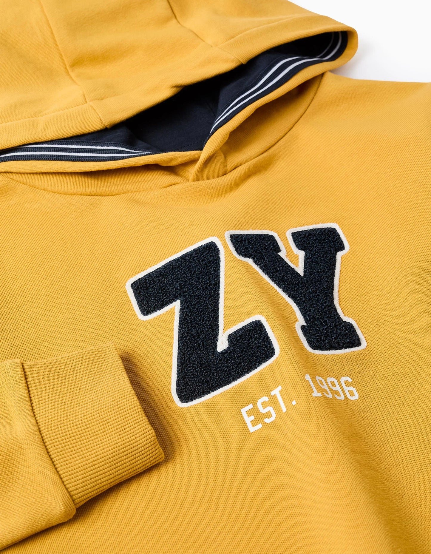 Hooded Sweatshirt with Bouclé for Boys 'ZY Archives', Yellow