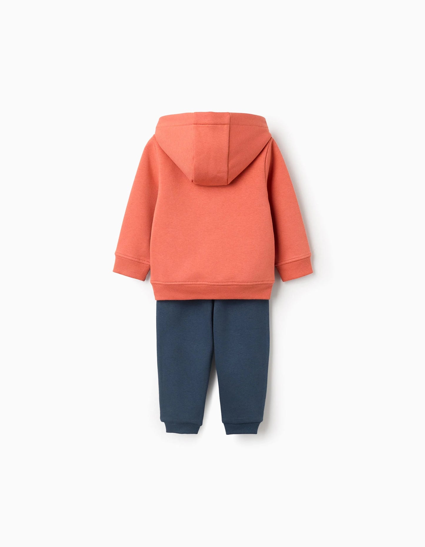 3-piece set with fox print for baby boys, orange/white/blue