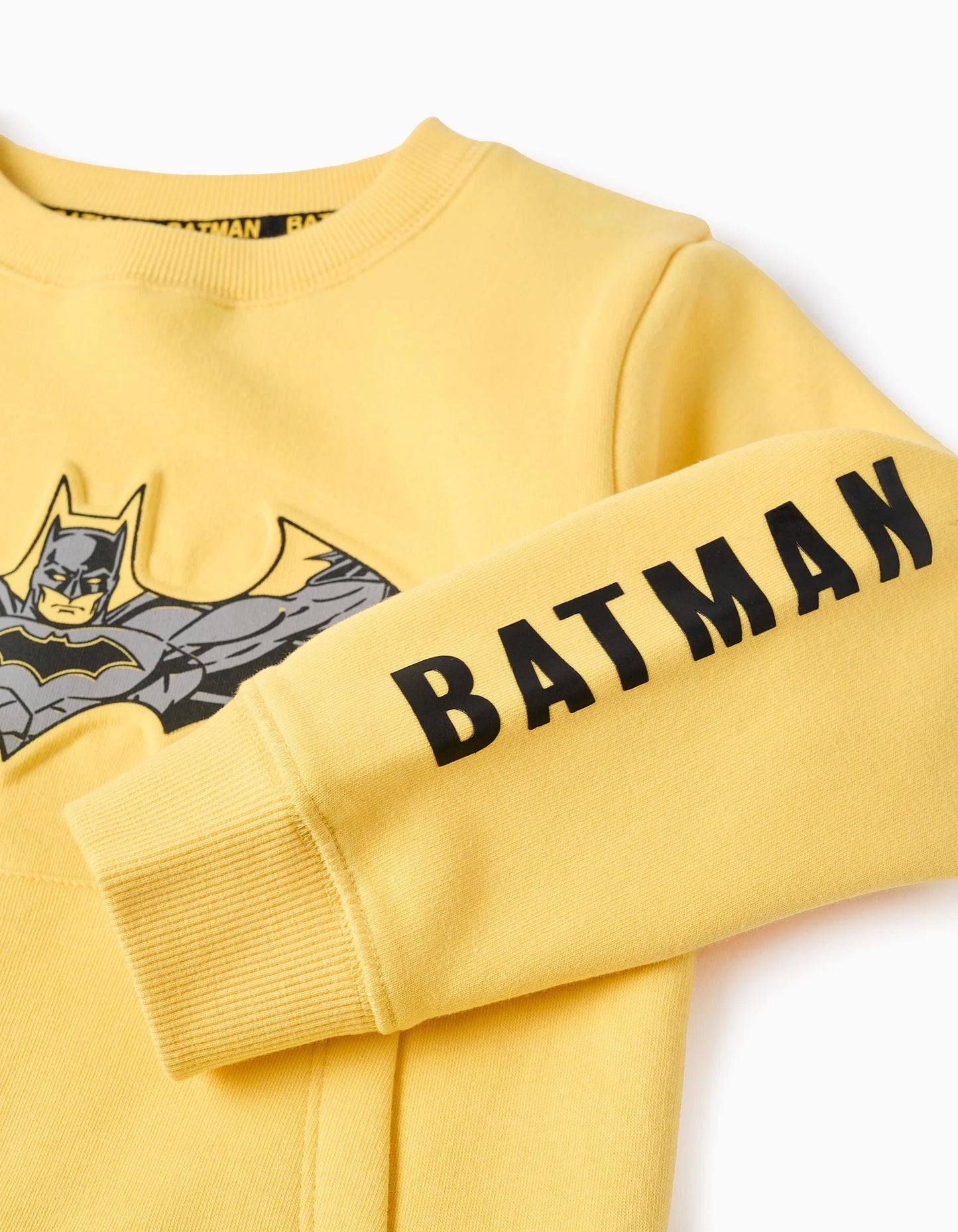 Kangaroo Pocket Sweatshirt for Boys 'Batman', Yellow