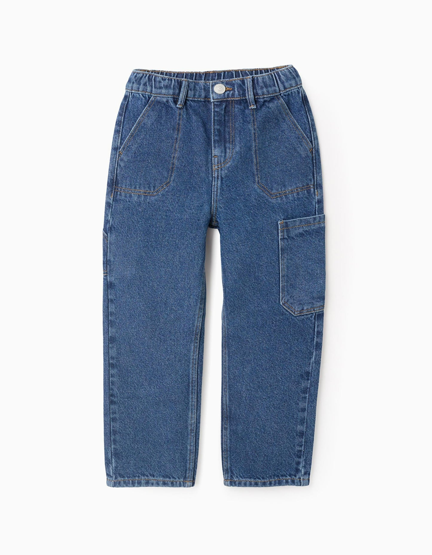 Cargo Jeans in Cotton for Boys 'Baggy Fit', Blue