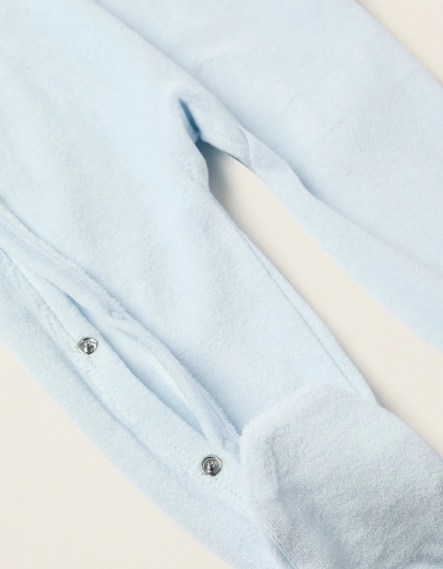 Velour Sleepsuit for Baby Boys 'Family Love', Light Blue