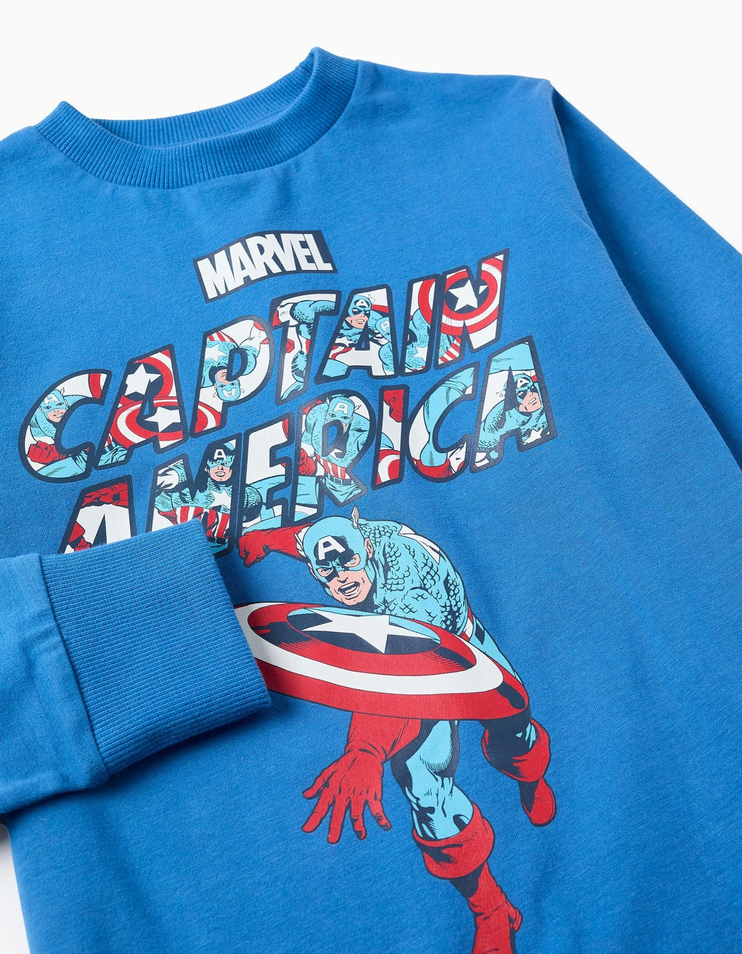 Long Sleeve T-shirt for Boys 'Captain America', Blue