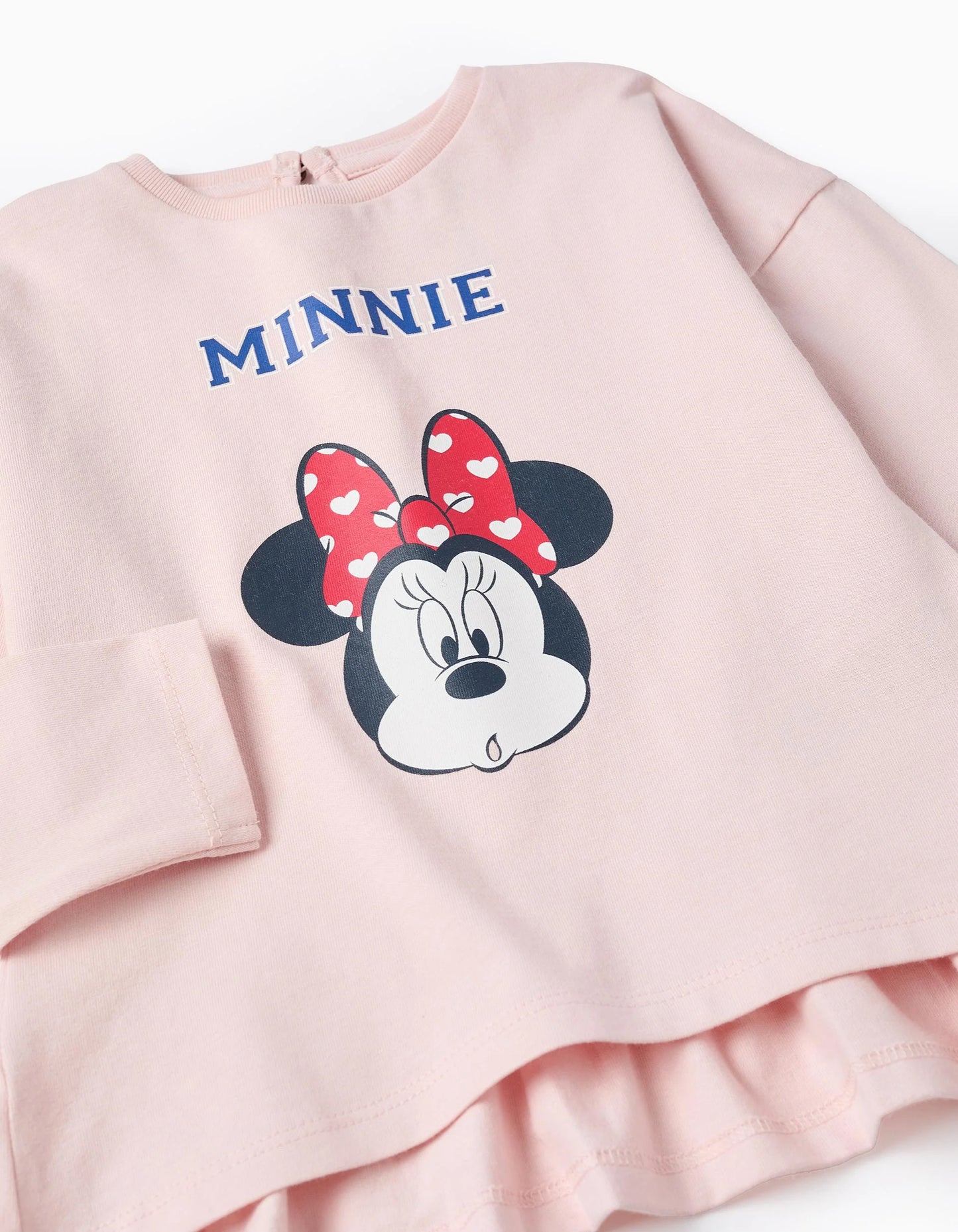 Long Sleeve Cotton T-shirt for Baby Girls 'Minnie', Pink