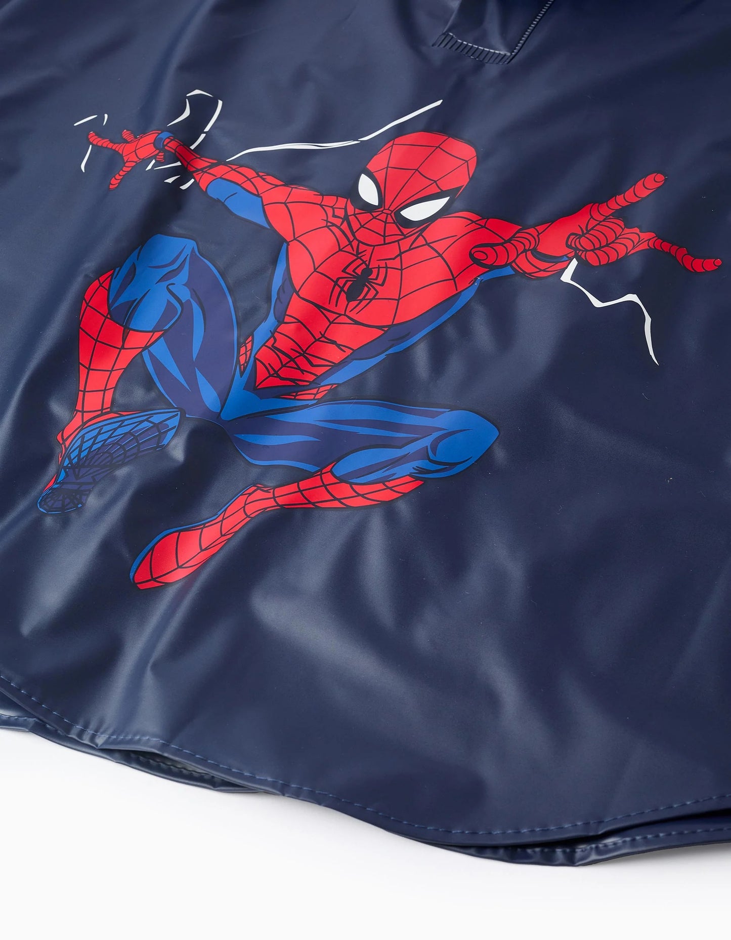 Waterproof Hooded Poncho for Boys 'Spiderman', Dark Blue