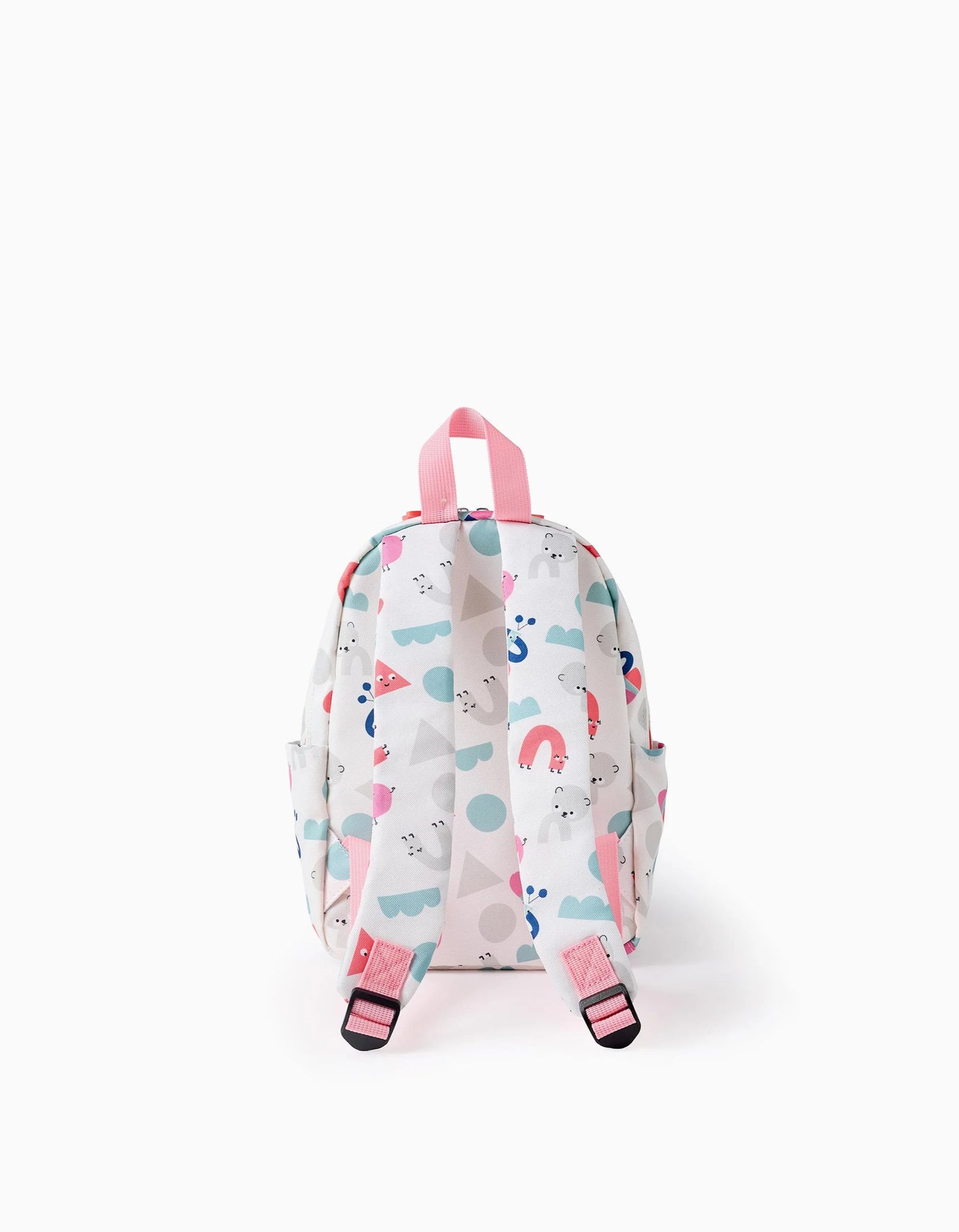 Colourful Patterned Backpack for Babies and Girls, White