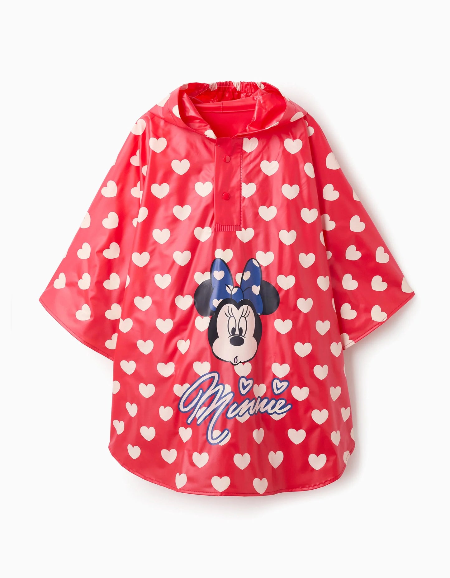 Waterproof Hooded Poncho for Girls 'Minnie', Red