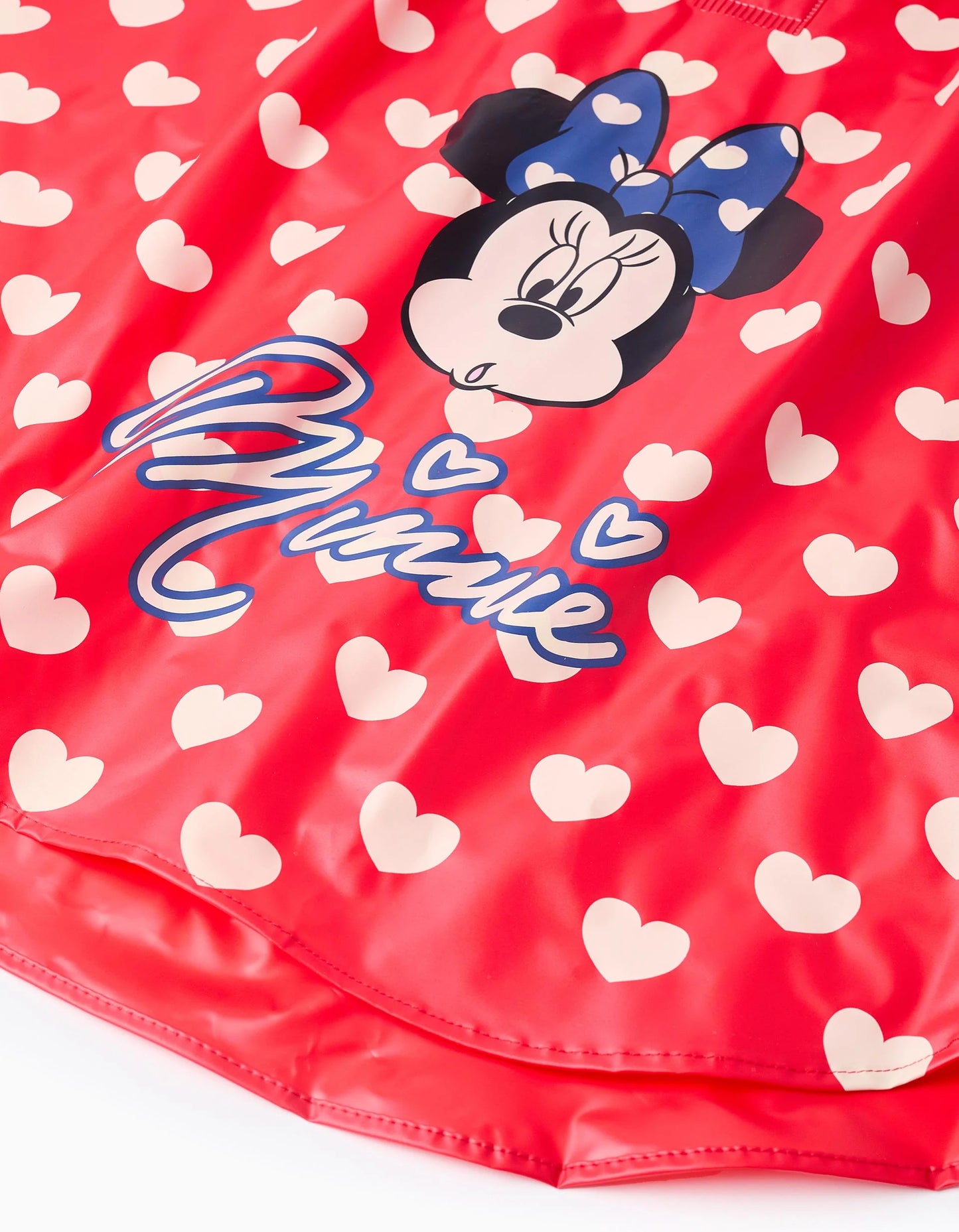 Waterproof Hooded Poncho for Girls 'Minnie', Red