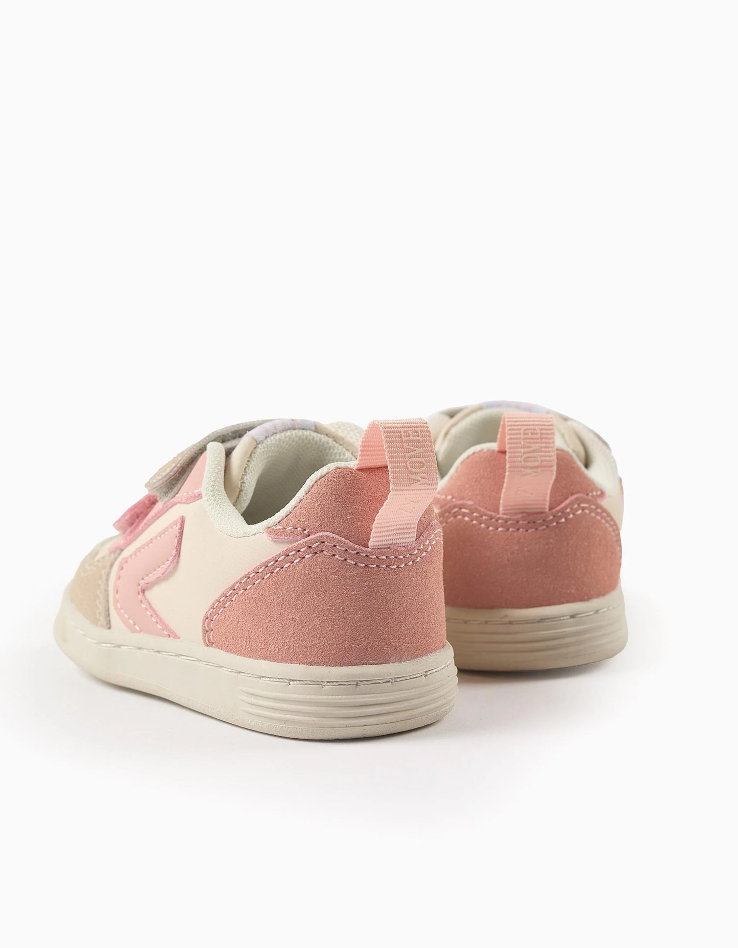 Touch-fastening Trainers for Baby Girls 'ZY Move', Beige/Pink