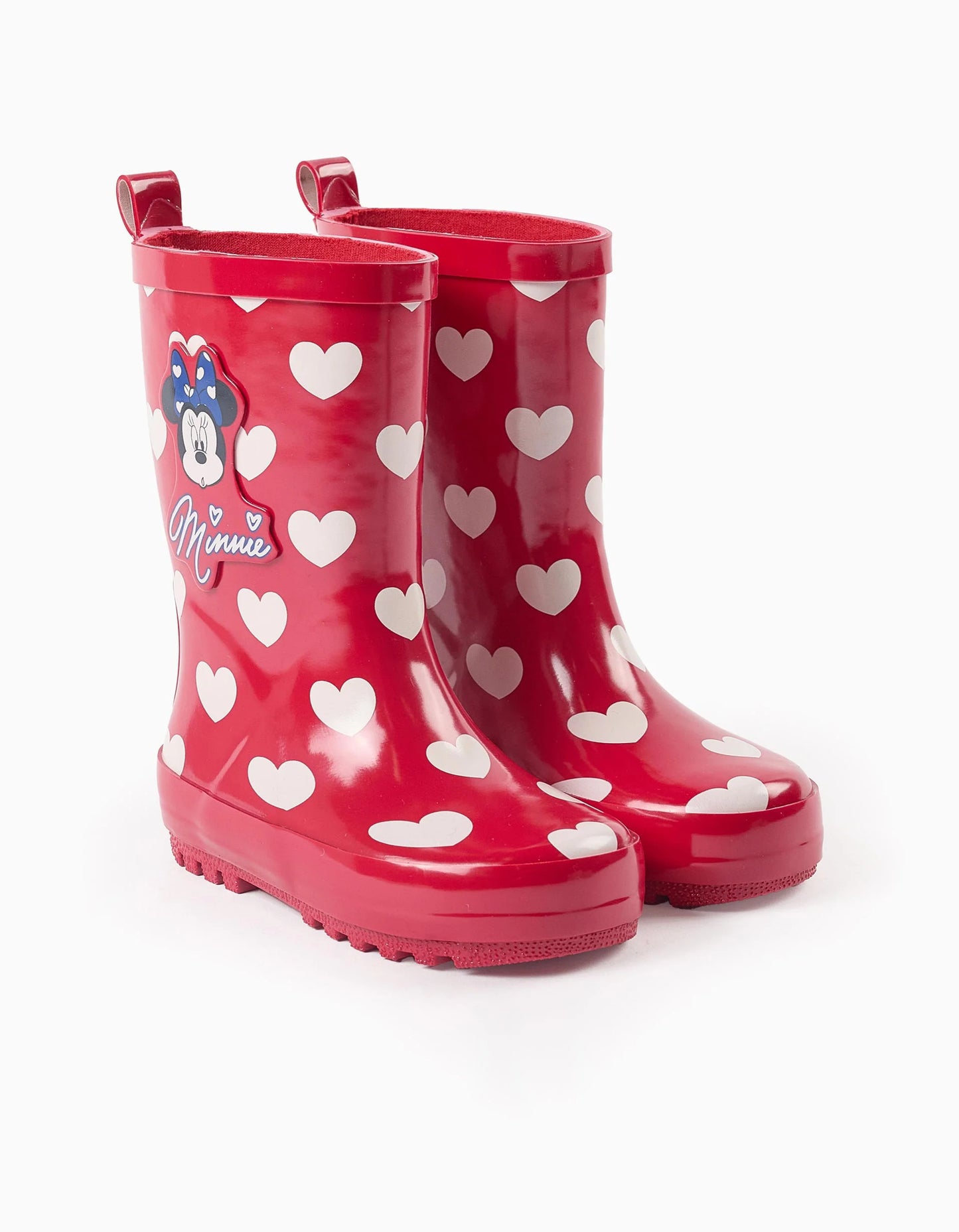 Wellies with Heart Pattern for Baby Girls 'Minnie', Red