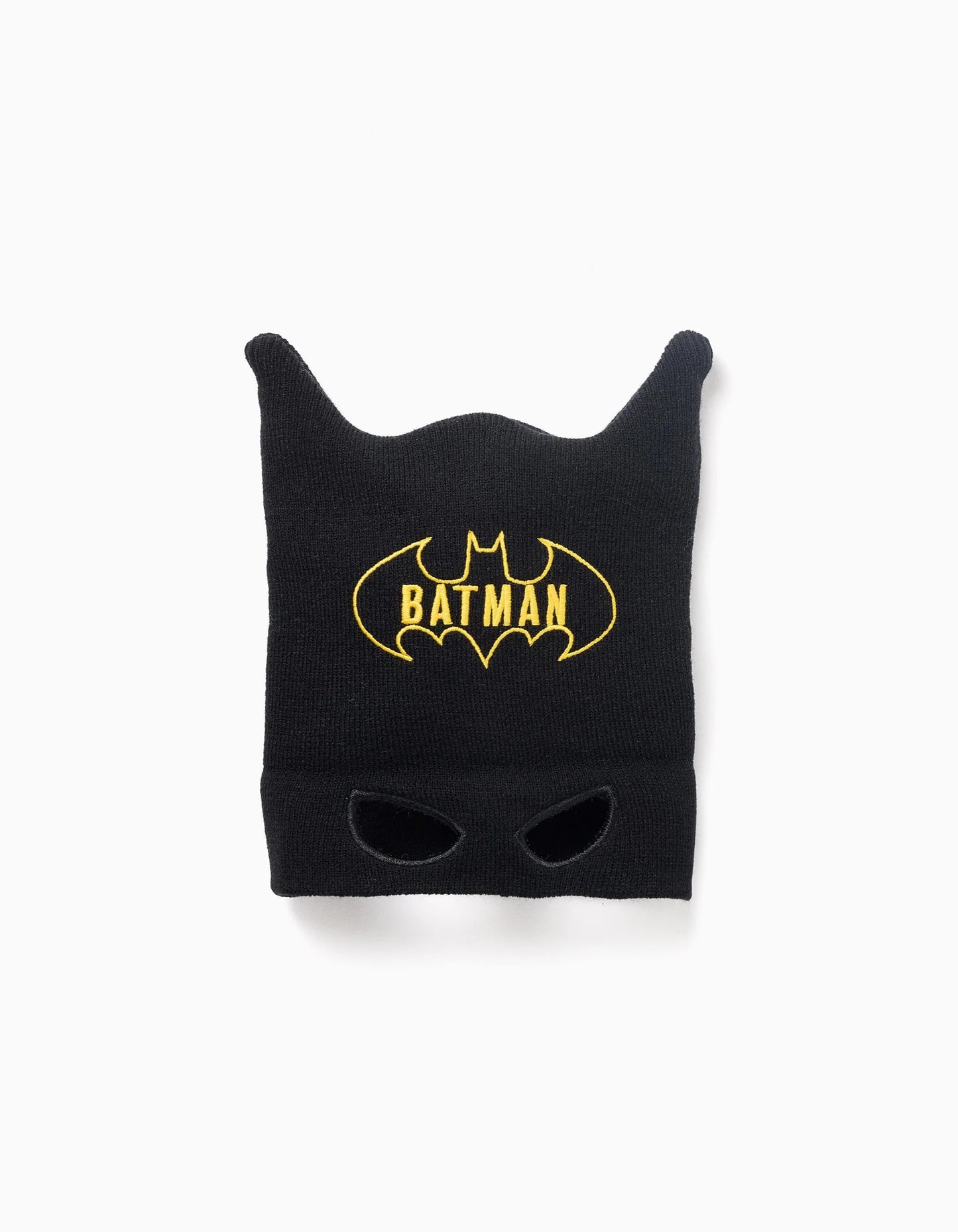 Batman cotton beanie with ears for boys, black
