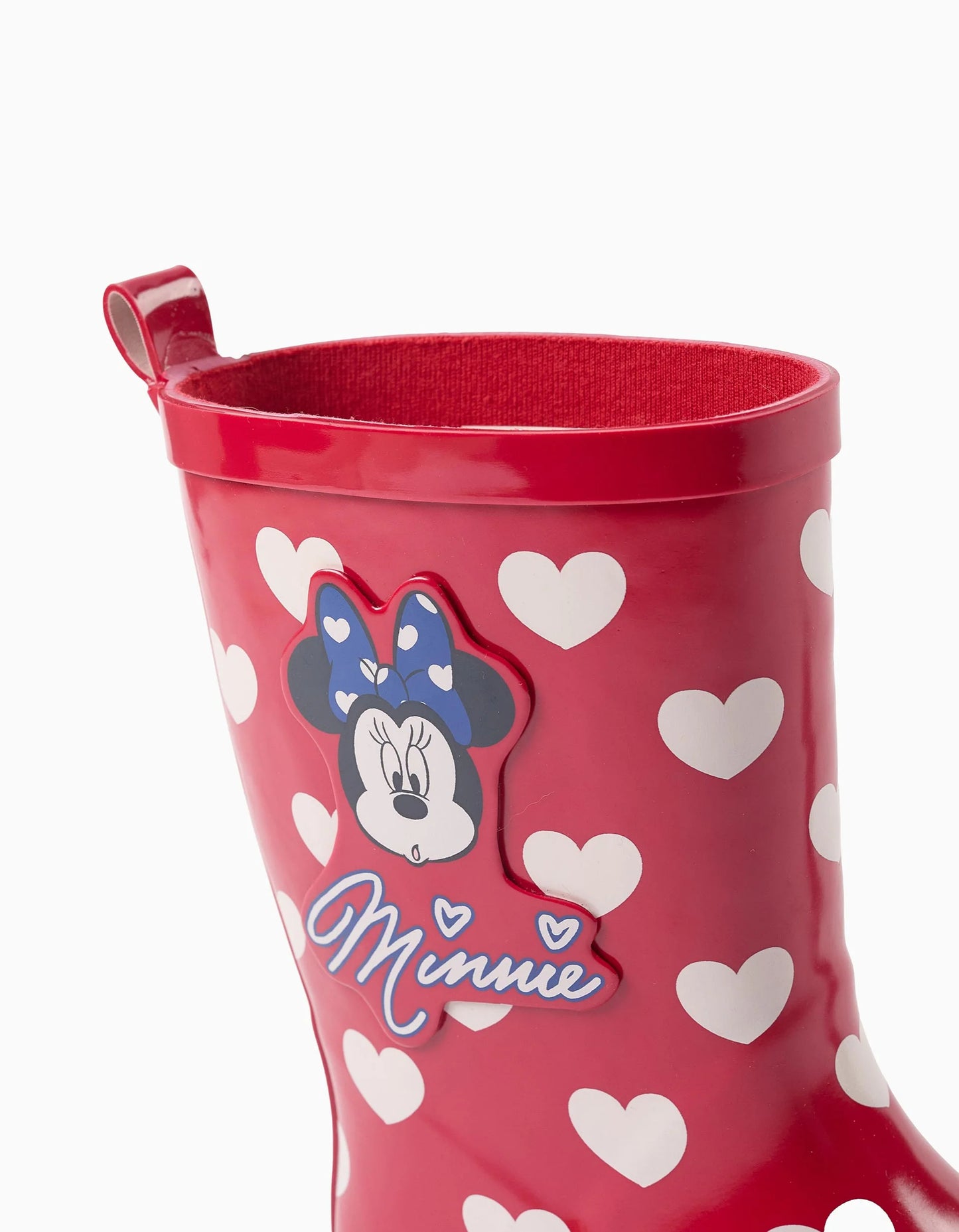 Heart Print Wellies for Girls 'Minnie', Red