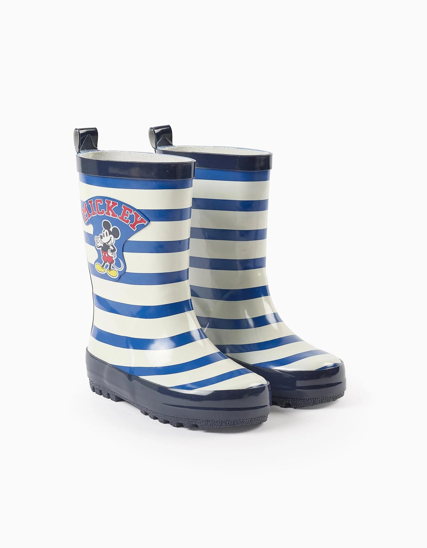 Mickey Striped Wellies for Baby Boys, Blue/White
