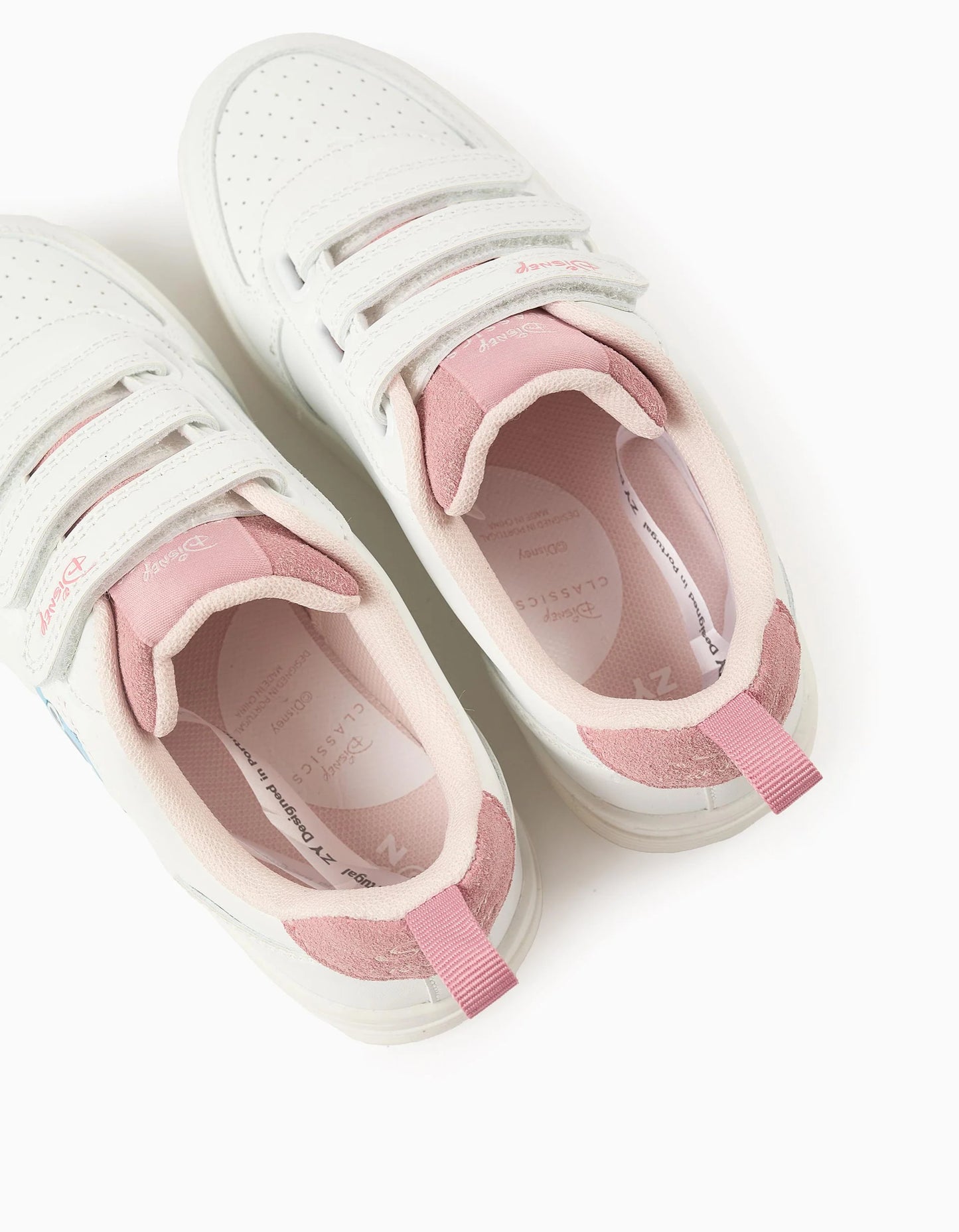 Trainers with Touch Fasteners for Girls 'Stitch', White/Pink