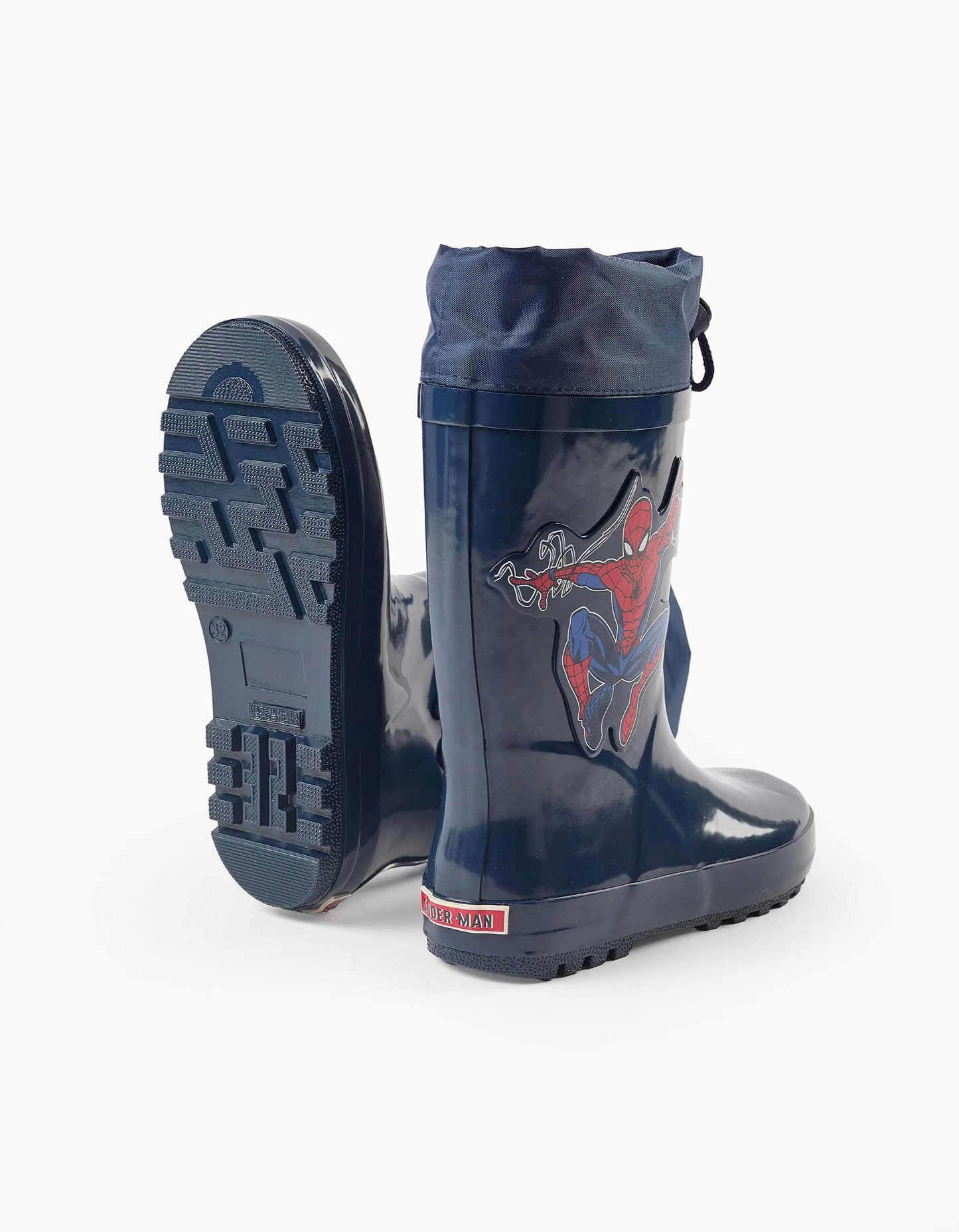 Adjustable Calf Wellies for Boys 'Spider-Man', Dark Blue