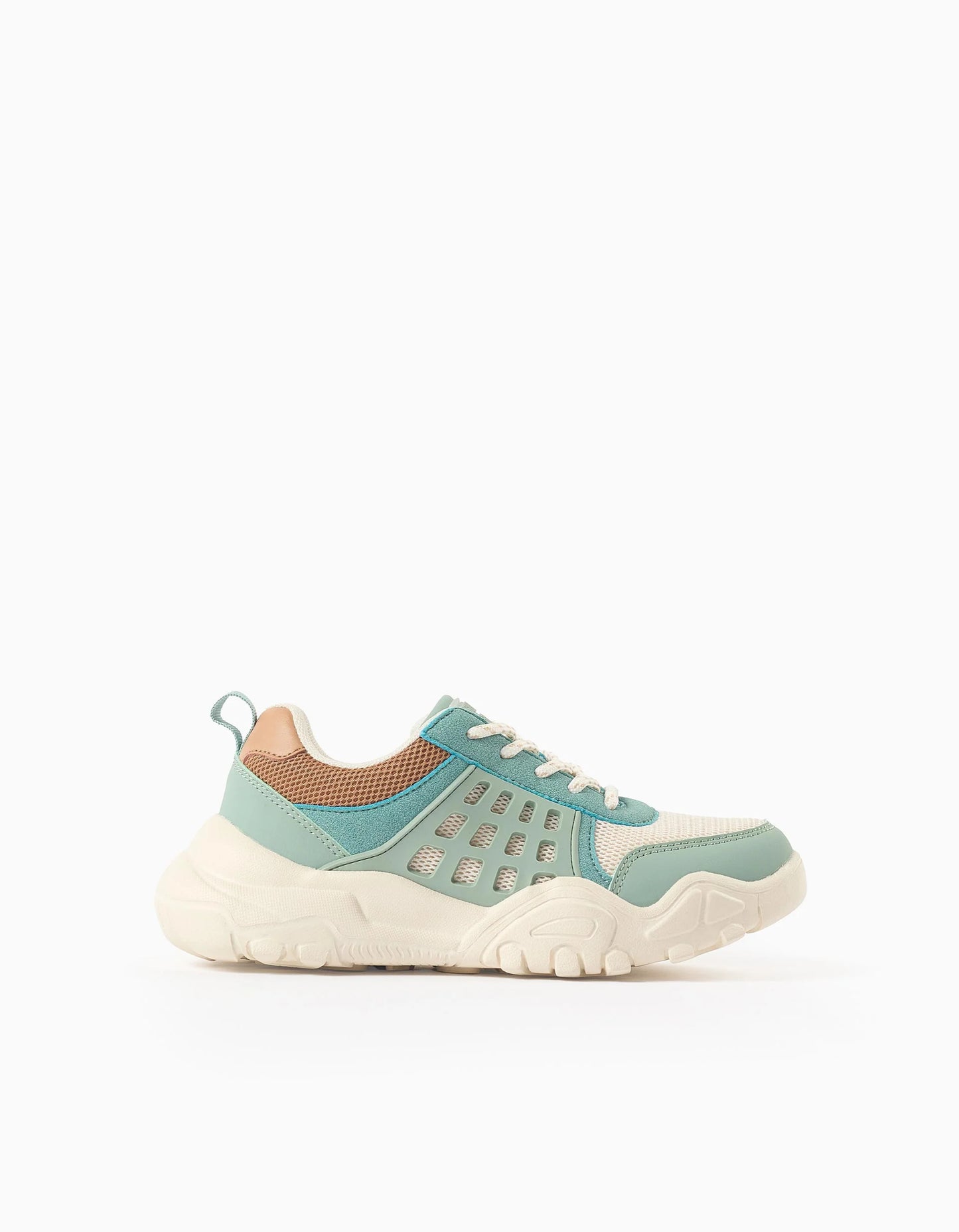 Superlight Runner Trainers for Boys, Blue/Camel