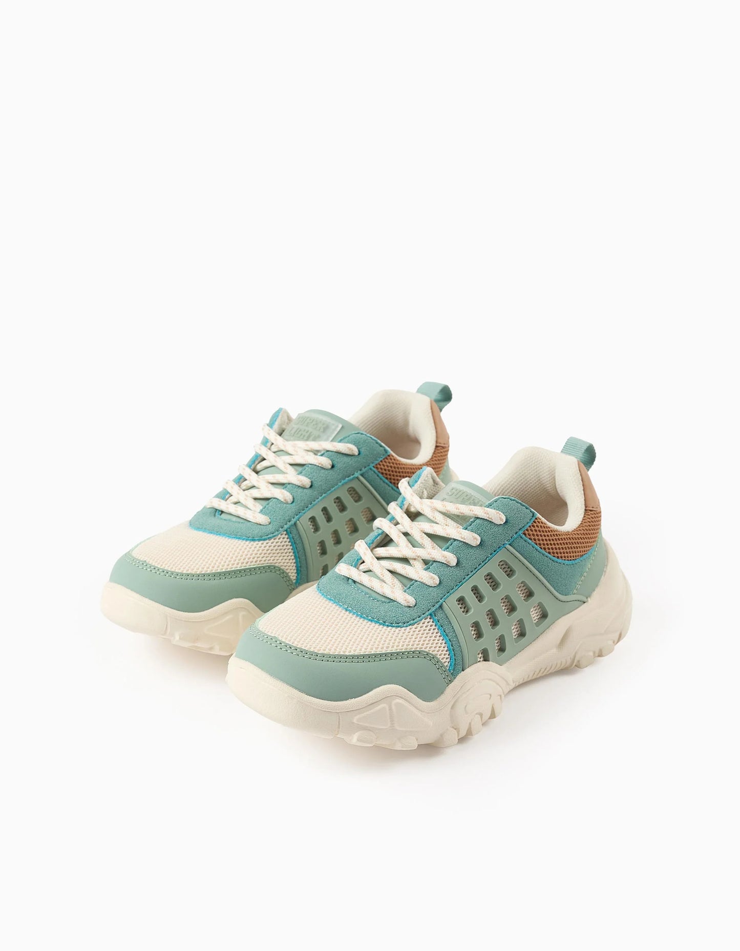 Superlight Runner Trainers for Boys, Blue/Camel