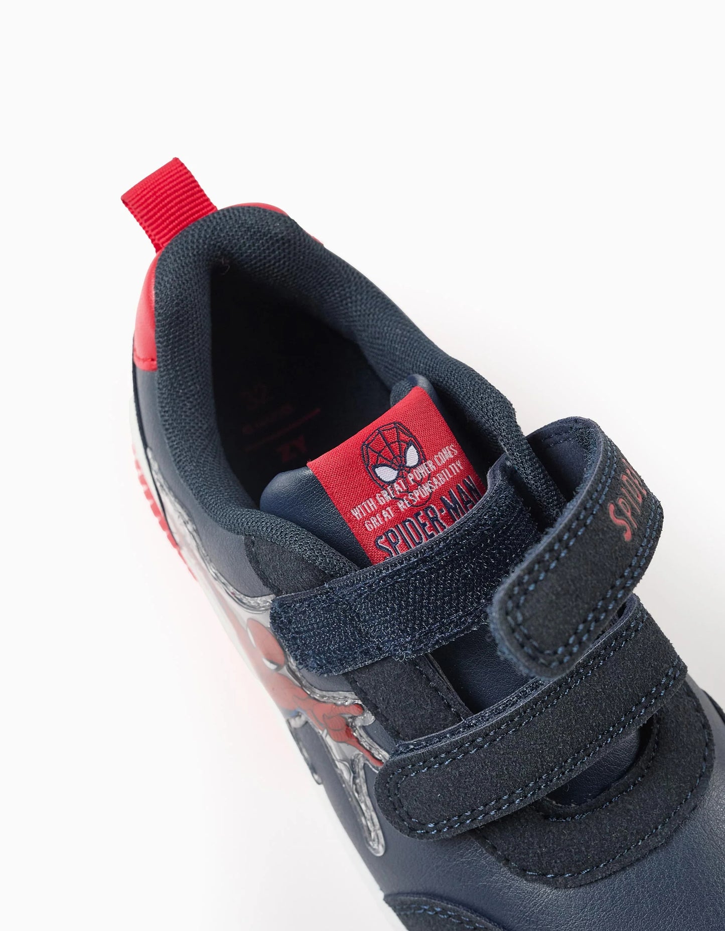 Trainers with Lights and Touch-Fastening Strap for Boys 'Spiderman', Blue