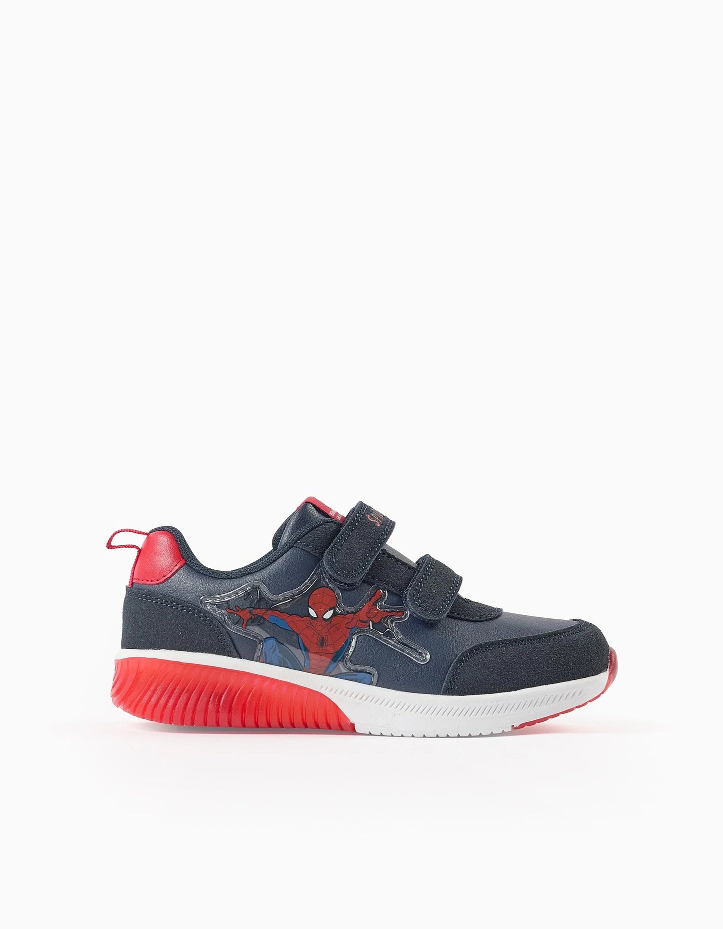 Trainers with Lights and Touch-Fastening Strap for Boys 'Spiderman', Blue
